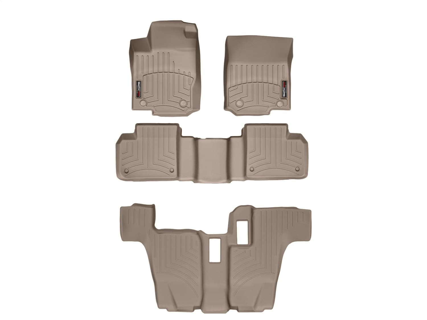 Weathertech - 45401-1-2-3 - Front Rear and Third Row - Floor Mat Set image 1