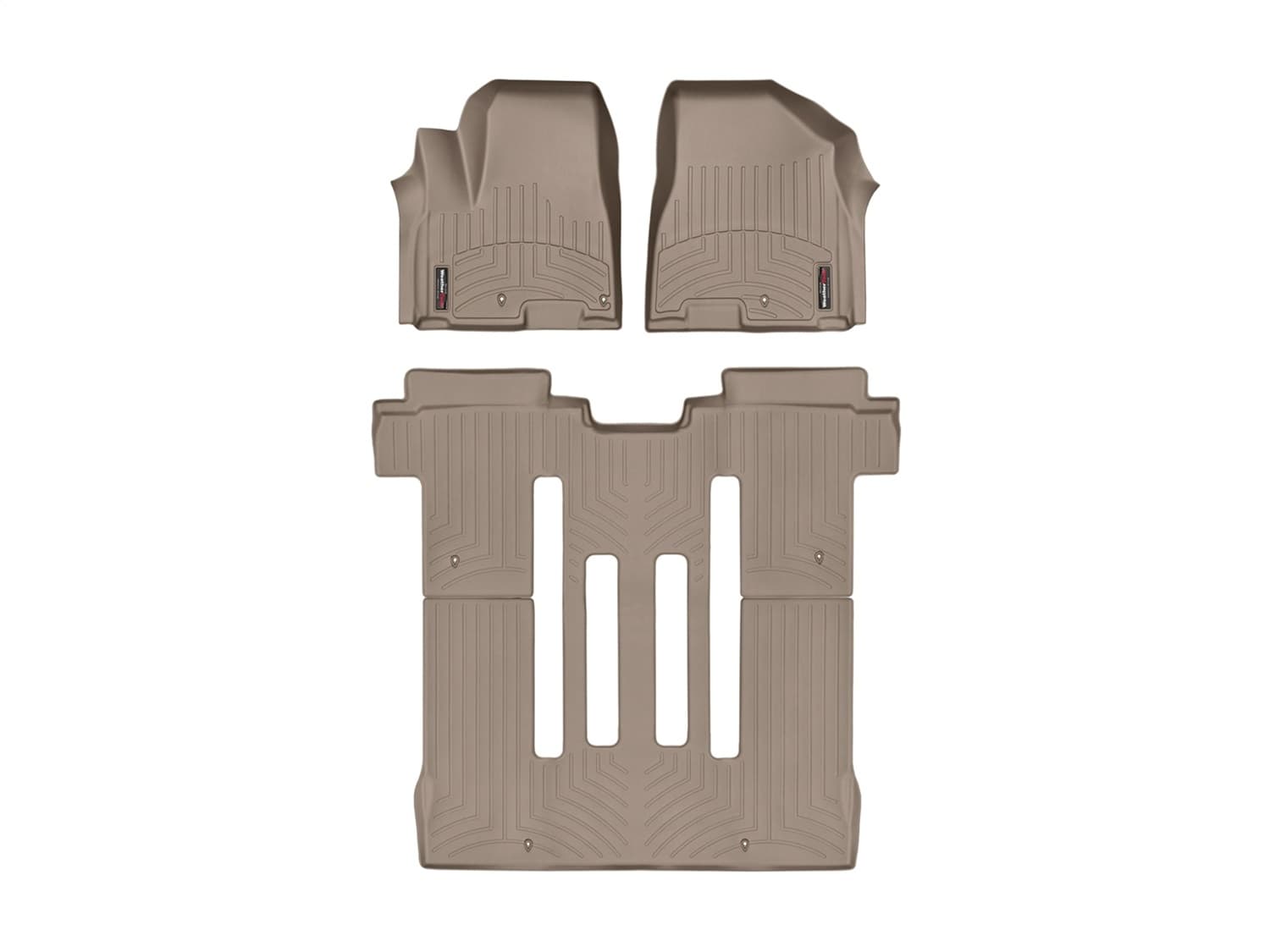Weathertech - 45709-1-2 - Front Rear and Third Row - Floor Mat Set image 1