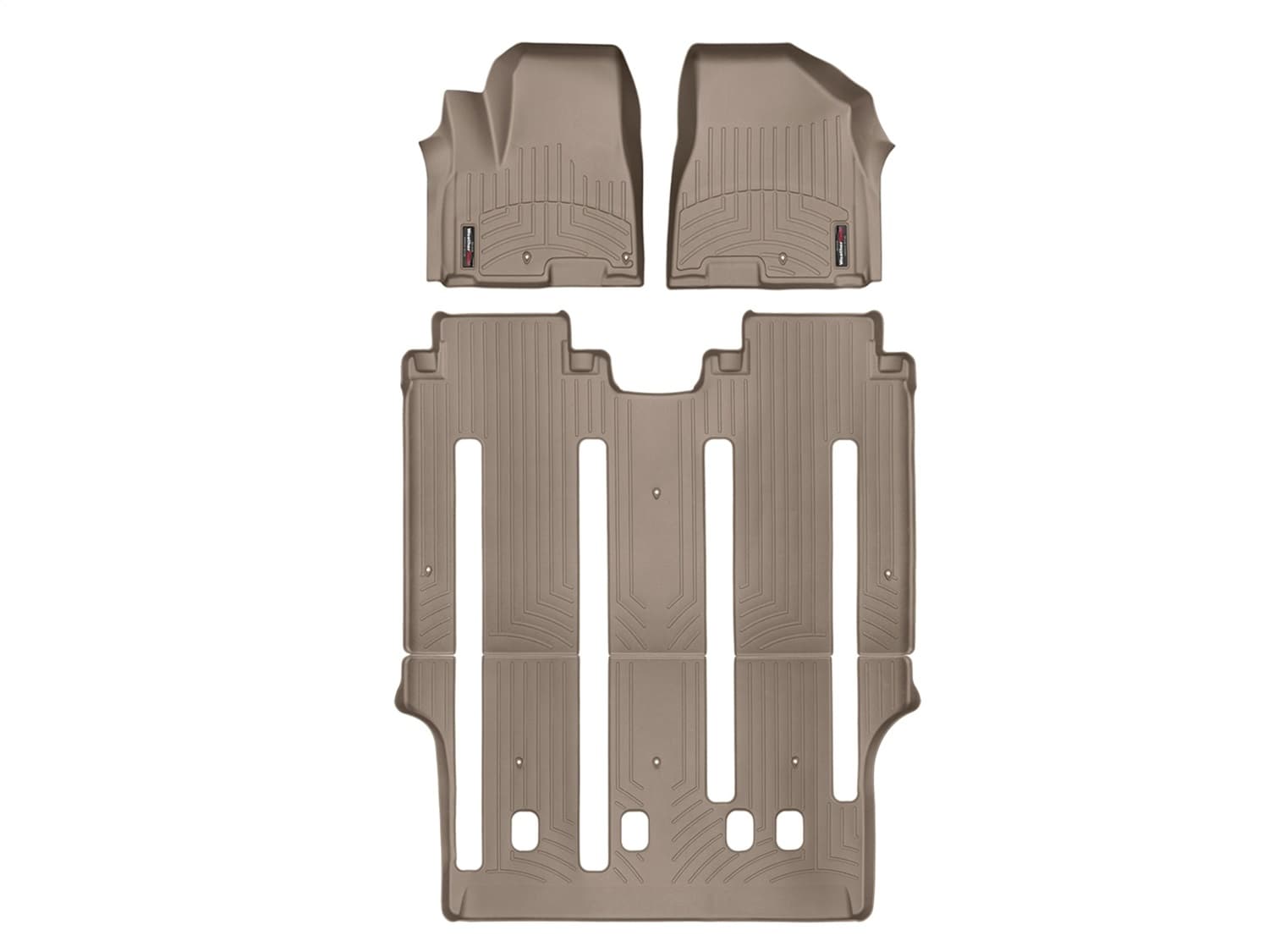 Weathertech - 45709-1-3 - Front Rear and Third Row - Floor Mat Set image 1
