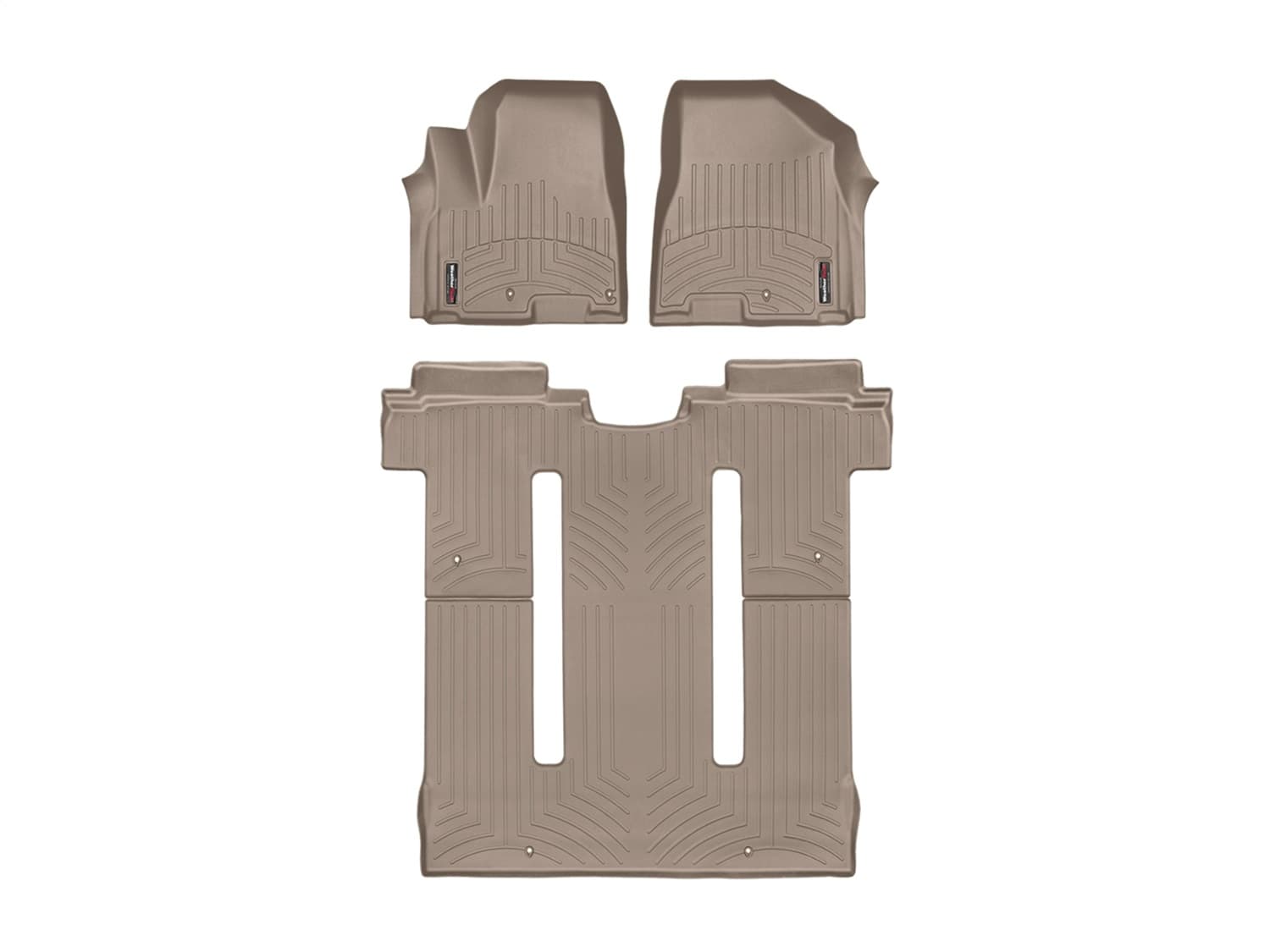 Weathertech - 45709-1-4 - Front Rear and Third Row - Floor Mat Set image 1