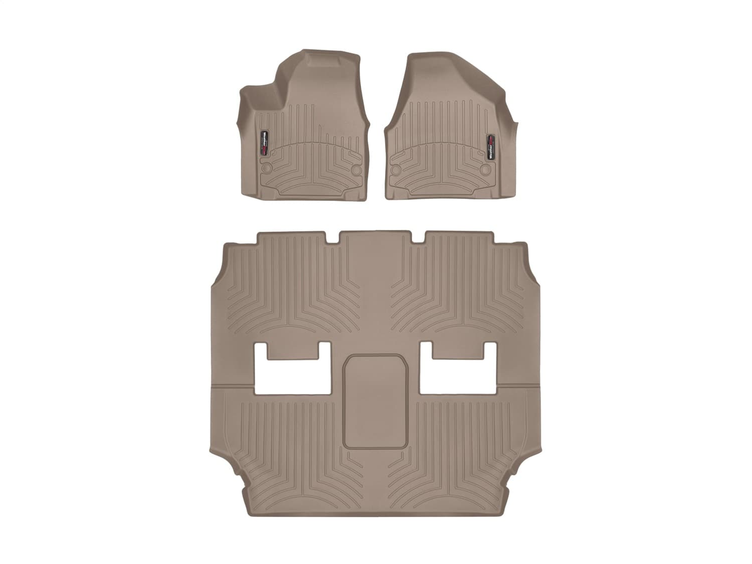 Weathertech - 45945-1-2 - Front Rear and Third Row - Floor Mat Set image 1