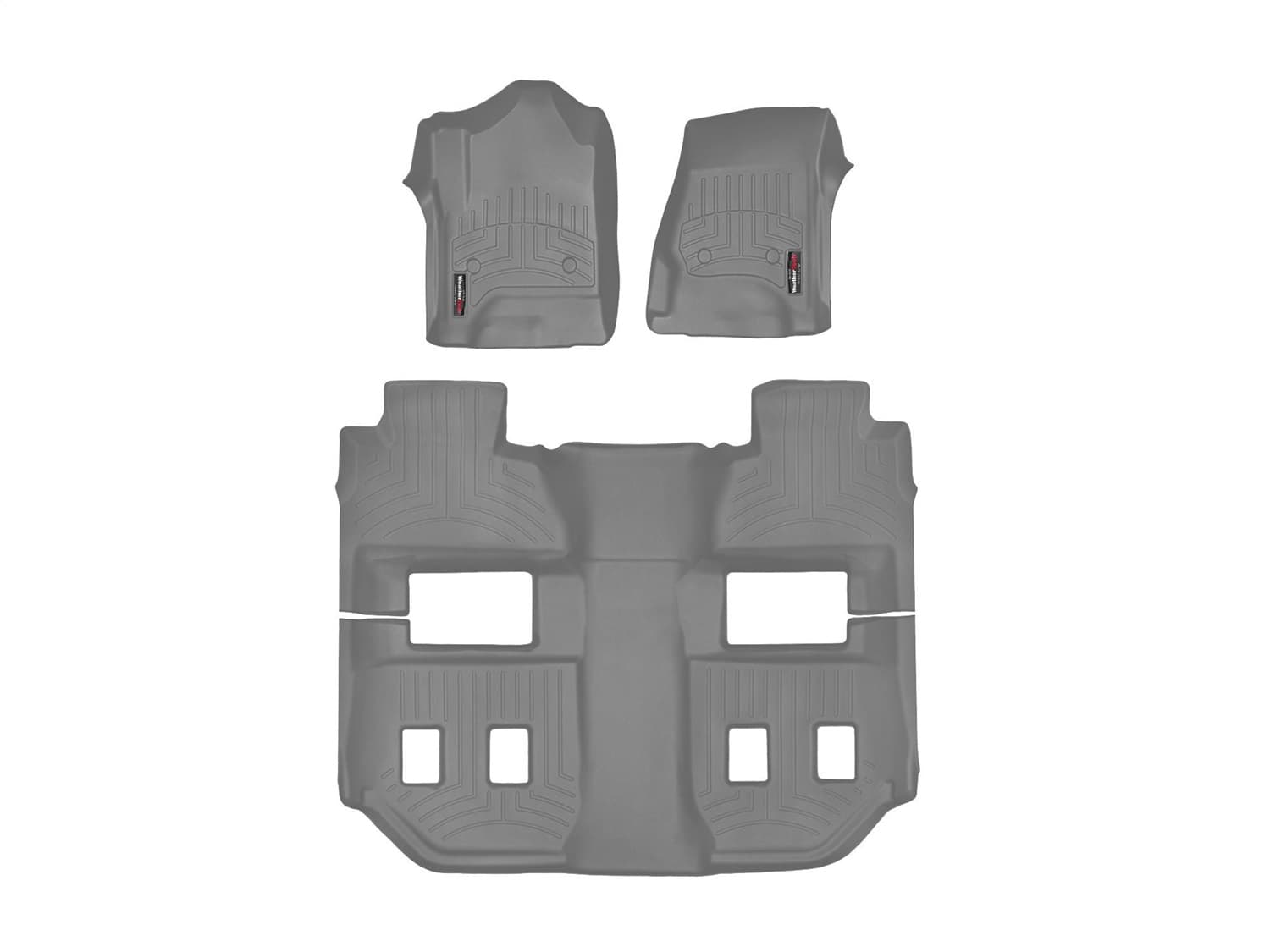 Weathertech - 46607-1-3 - Front Rear and Third Row - Floor Mat Set image 1