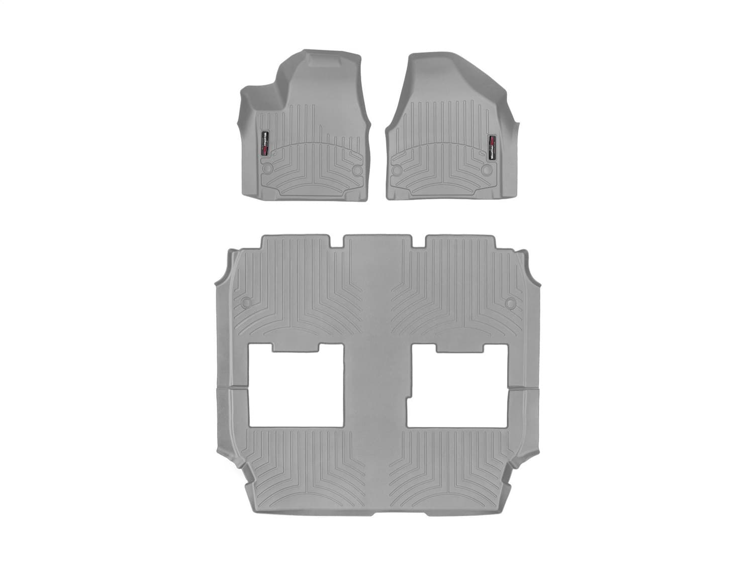 Weathertech - 46945-1-3 - Front Rear and Third Row - Floor Mat Set image 1