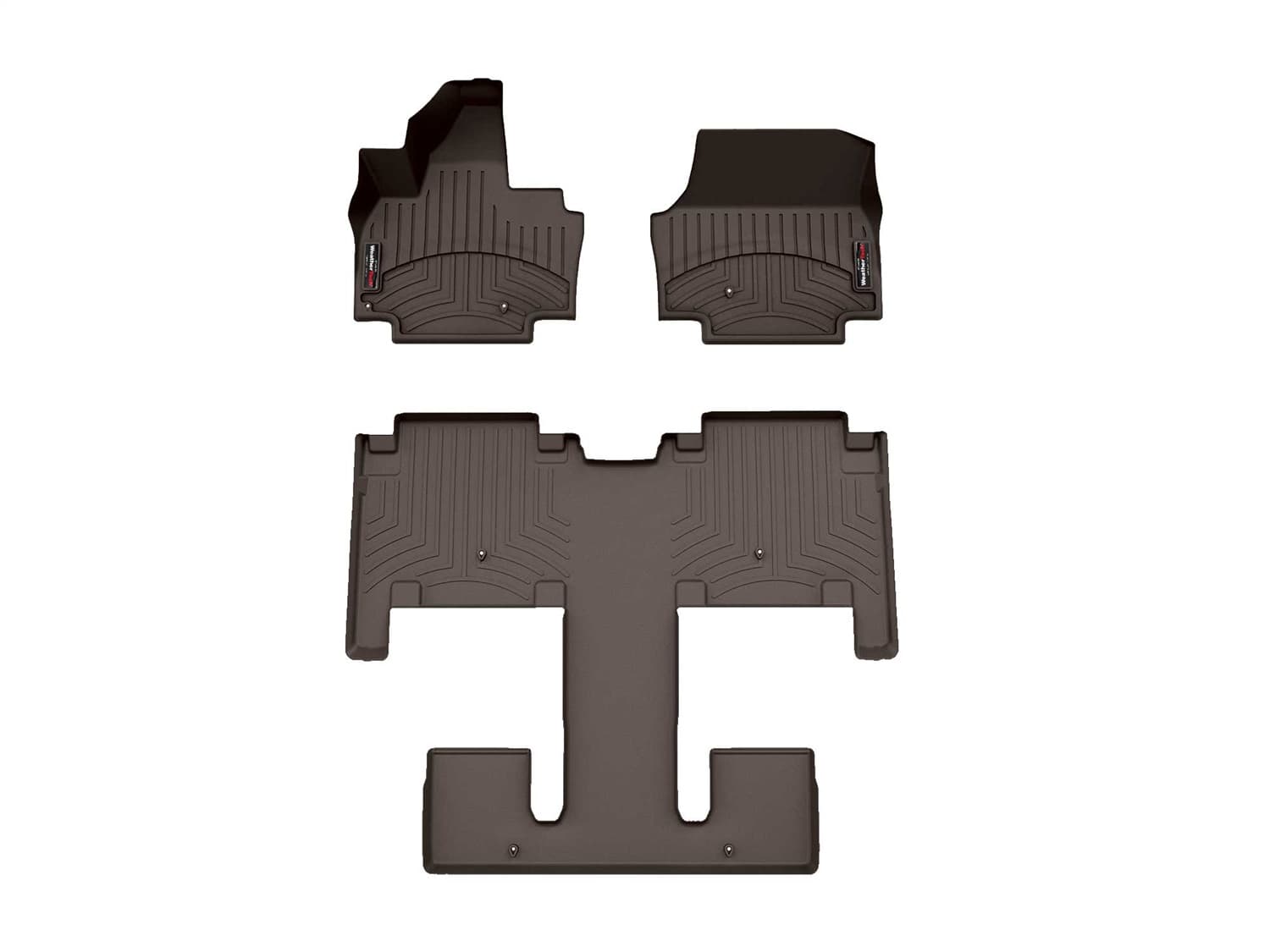 Weathertech - 471860-1-2 - Front Rear and Third Row - Floor Mat Set image 1