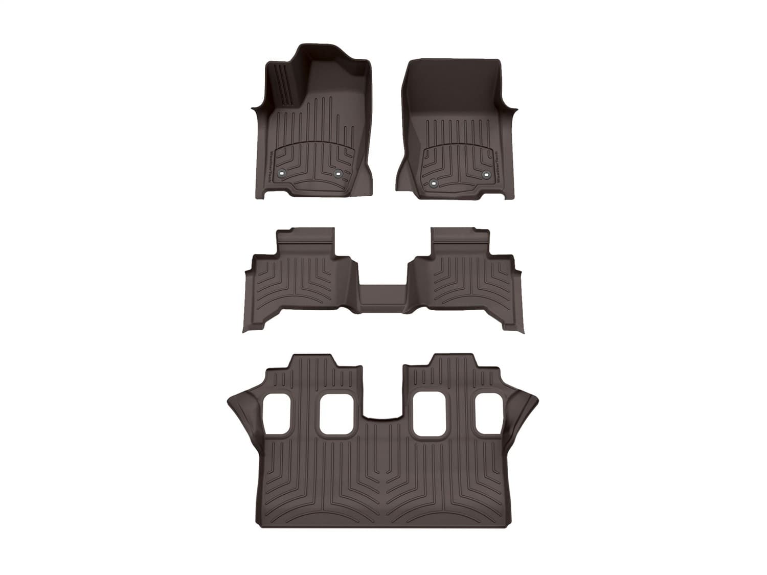 Weathertech - 471874-1-2-4IM - Front Rear and Third Row - Floor Mat Set image 1