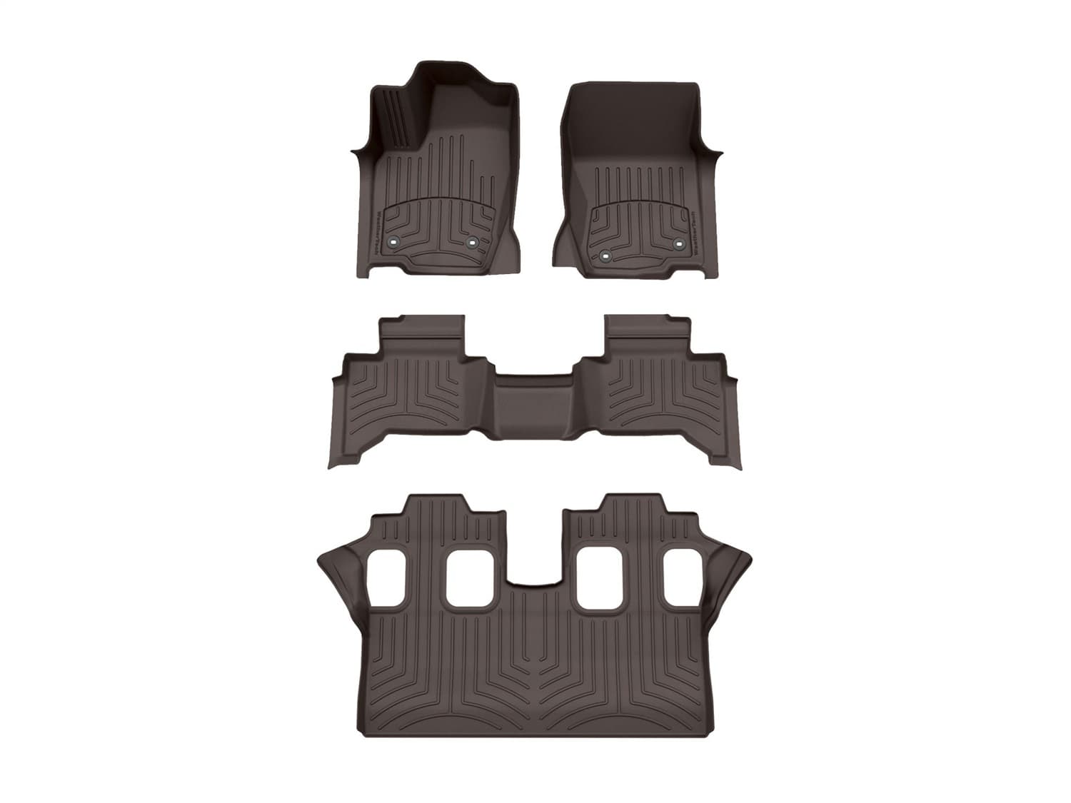 Weathertech - 471874-1-3-4IM - Front Rear and Third Row - Floor Mat Set image 1