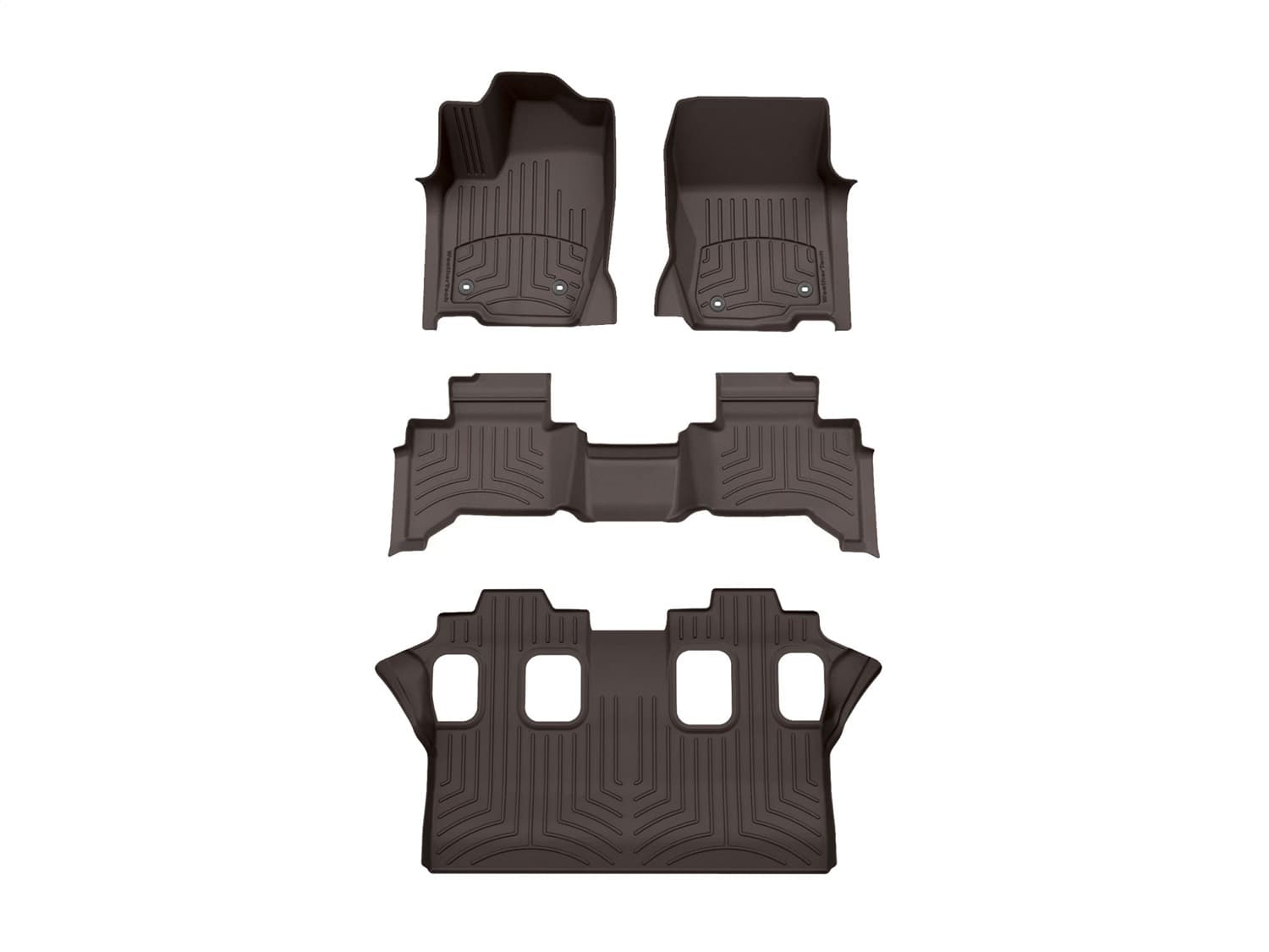 Weathertech - 471874-1-3-5IM - Front Rear and Third Row - Floor Mat Set image 1