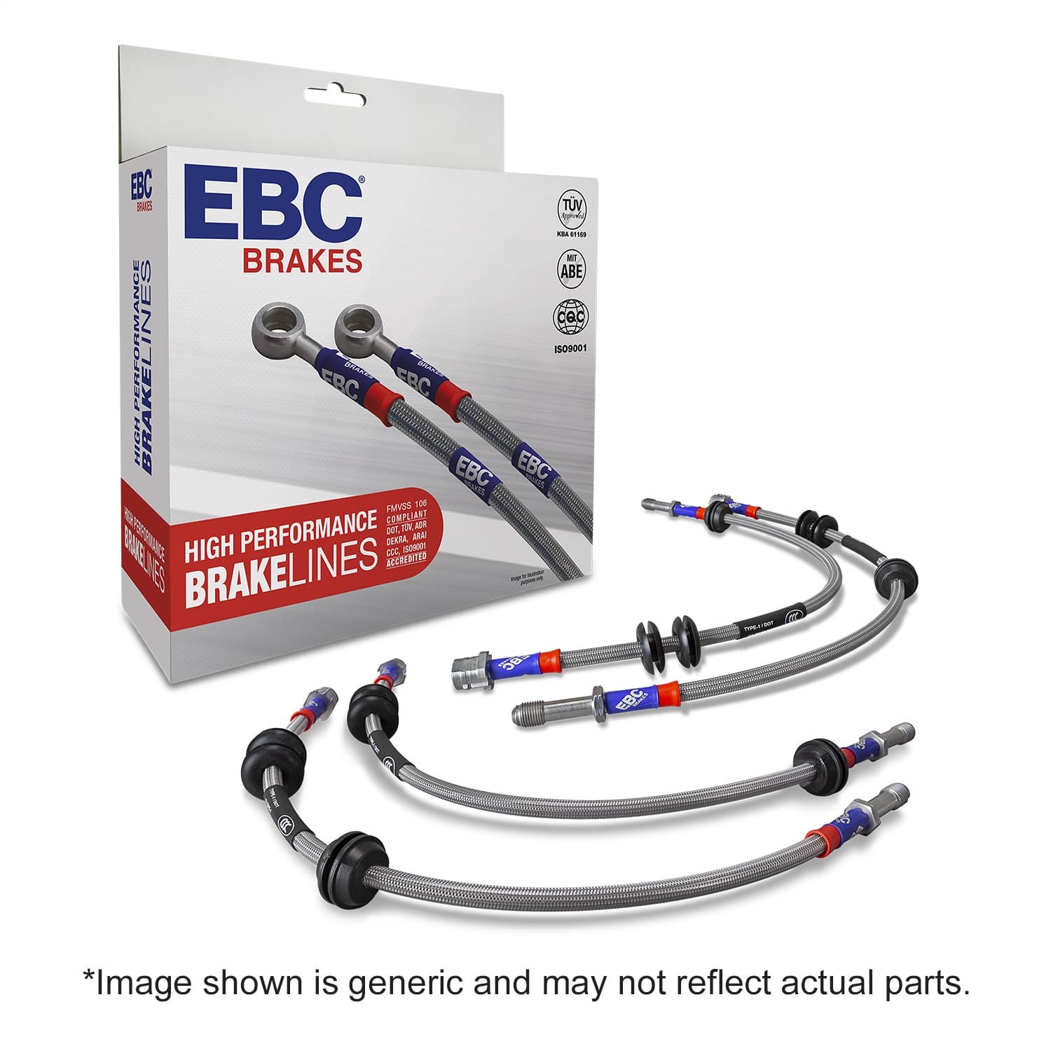 EBC Brakes - BLA7685-4L - Front and Rear - Brake Hydraulic Line Kit image 1