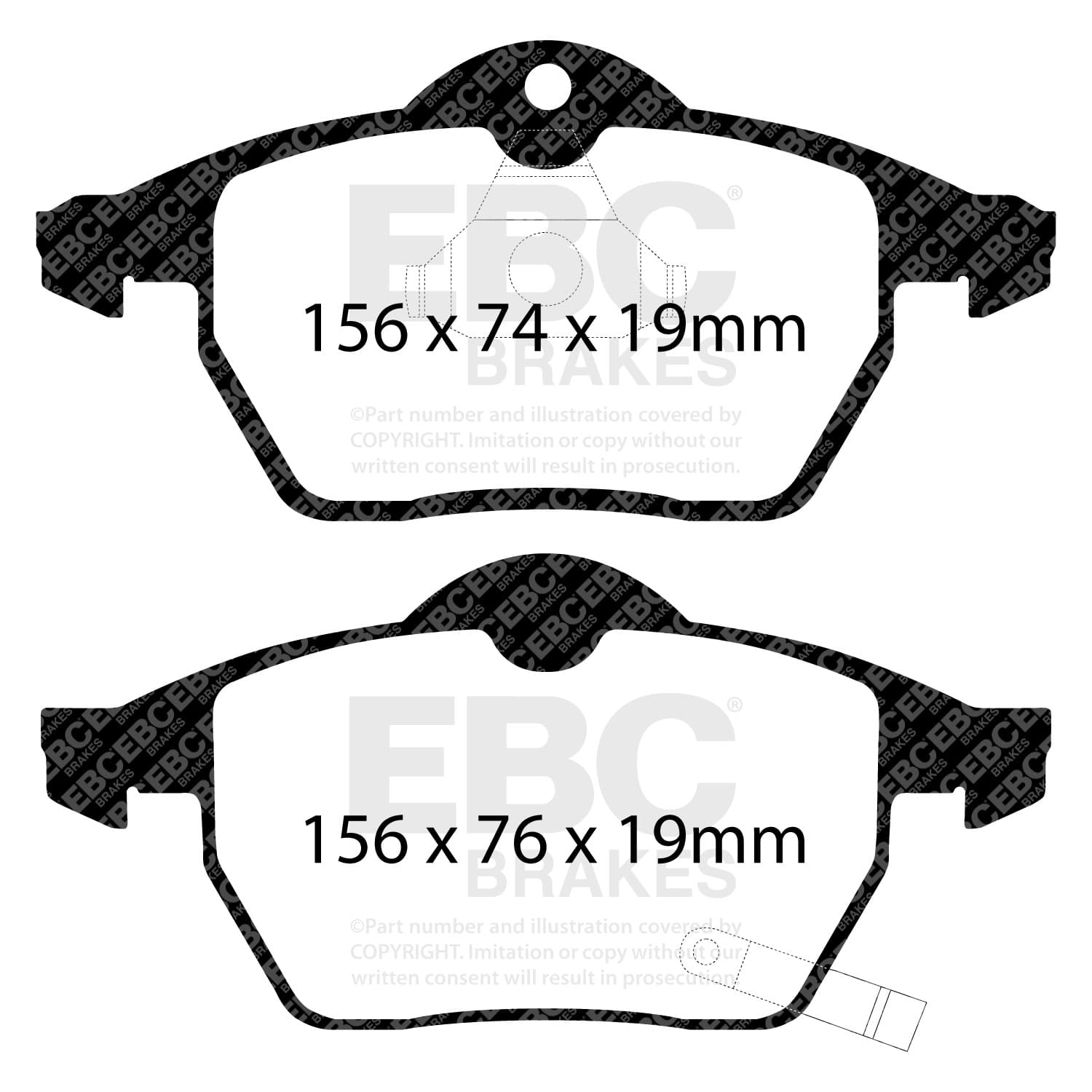 EBC Brakes - UD819 - Disc Brake Pad image 4