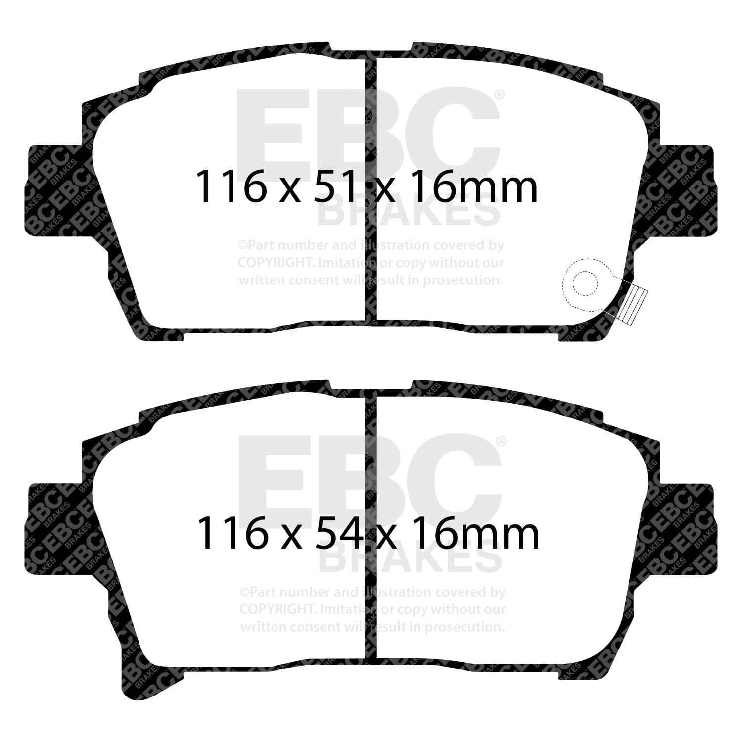 EBC Brakes - UD990 - Disc Brake Pad image 2