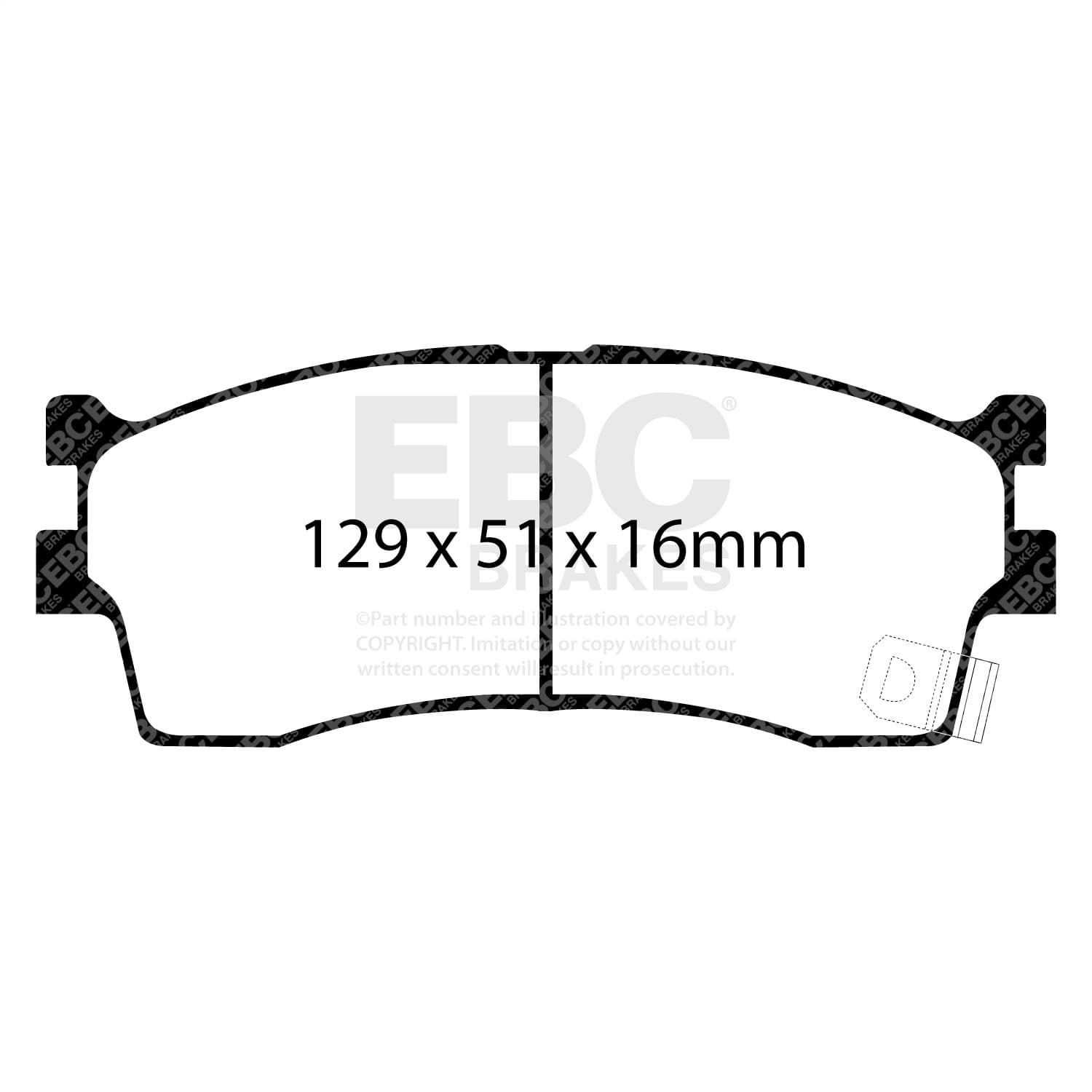 EBC Brakes - UD889 - Disc Brake Pad image 4
