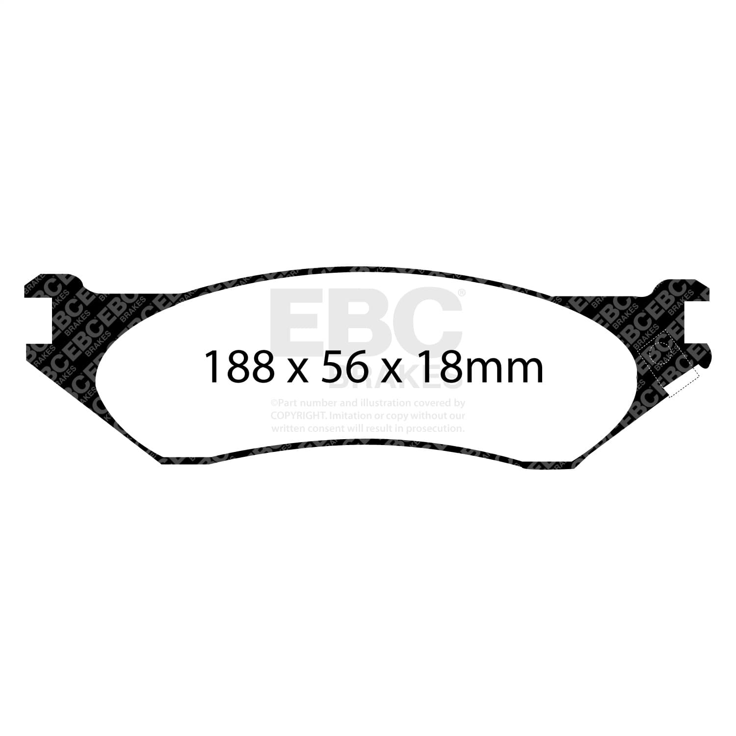 EBC Brakes - DP61638 - Disc Brake Pad image 2