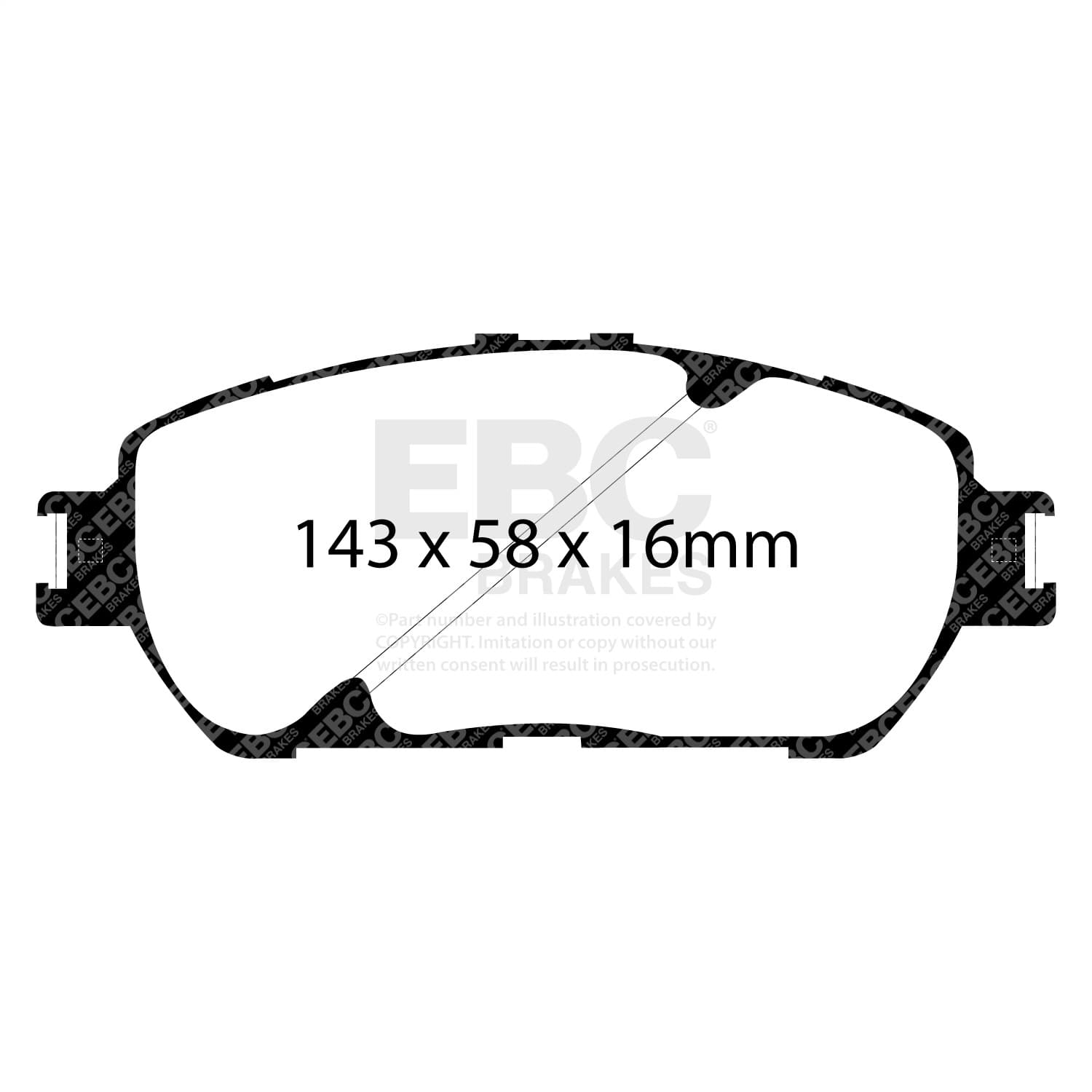 EBC Brakes - DP21674 - Disc Brake Pad image 2
