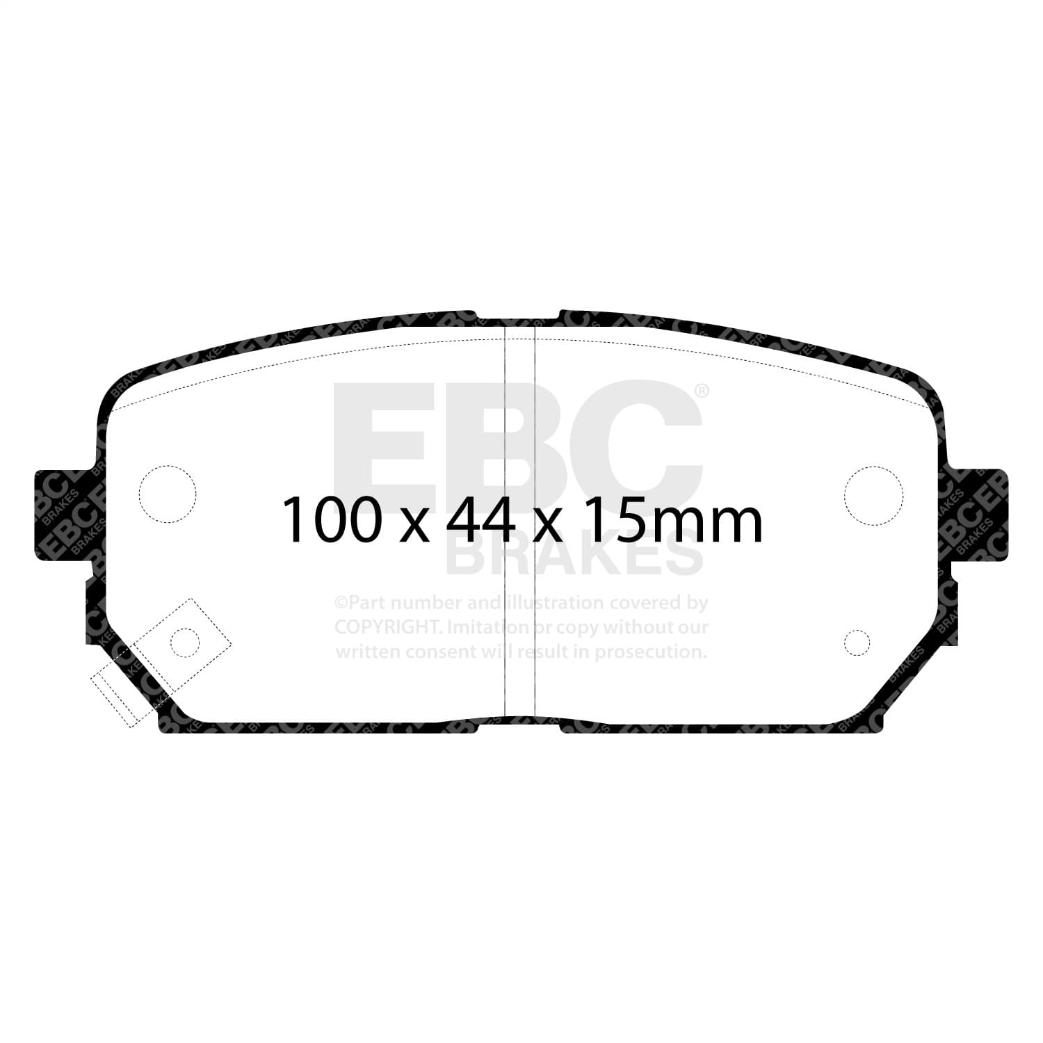EBC Brakes - UD1296 - Disc Brake Pad image 2