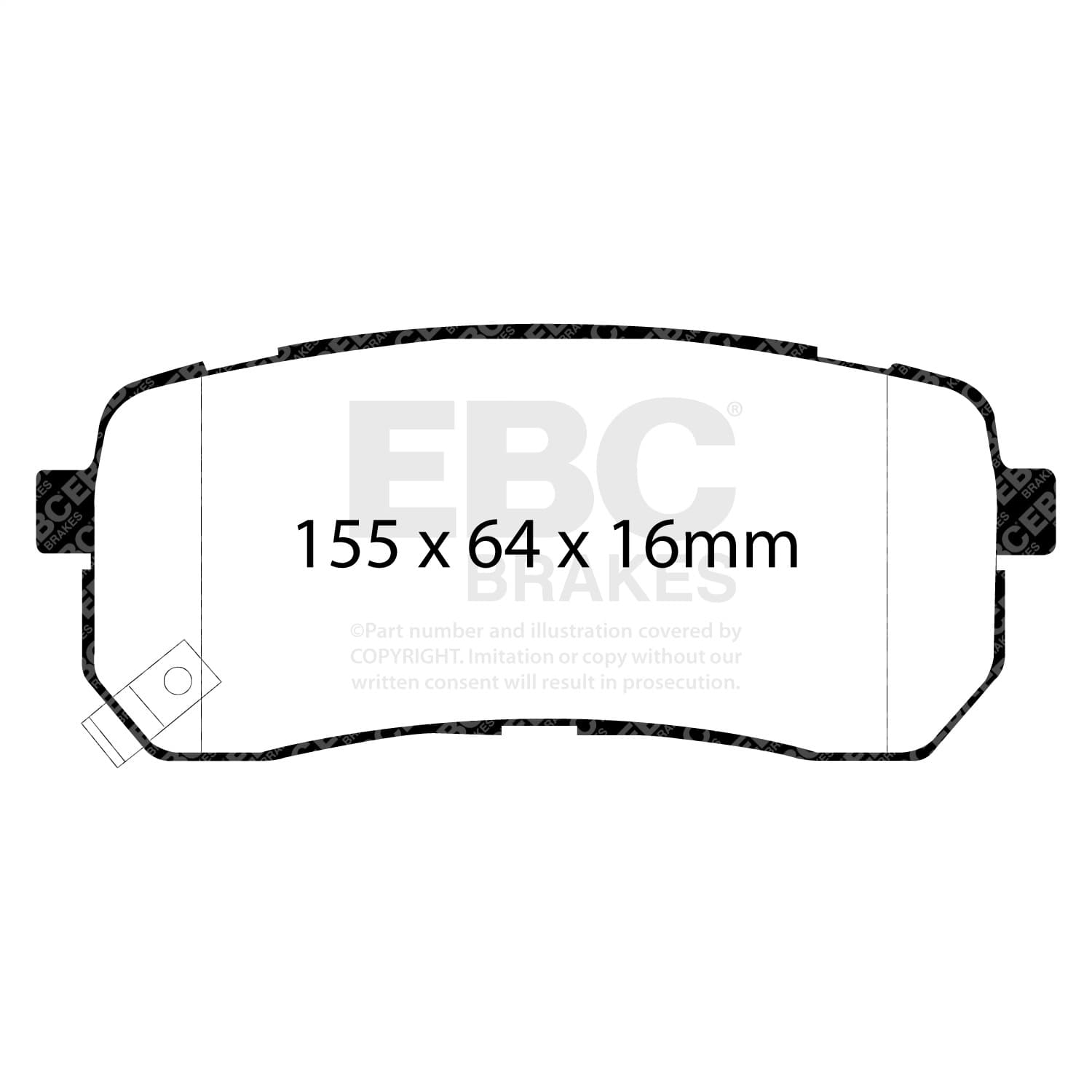 EBC Brakes - DP61814 - Disc Brake Pad image 4