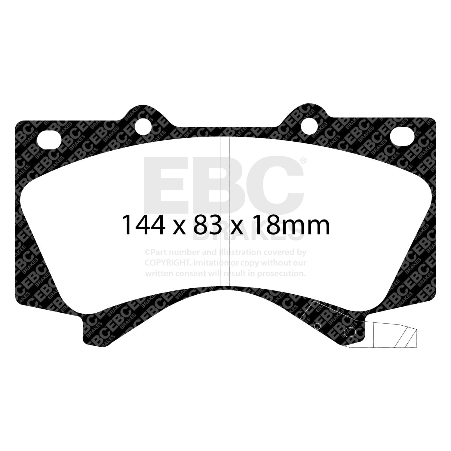 EBC Brakes - ED91815 - Disc Brake Pad image 3