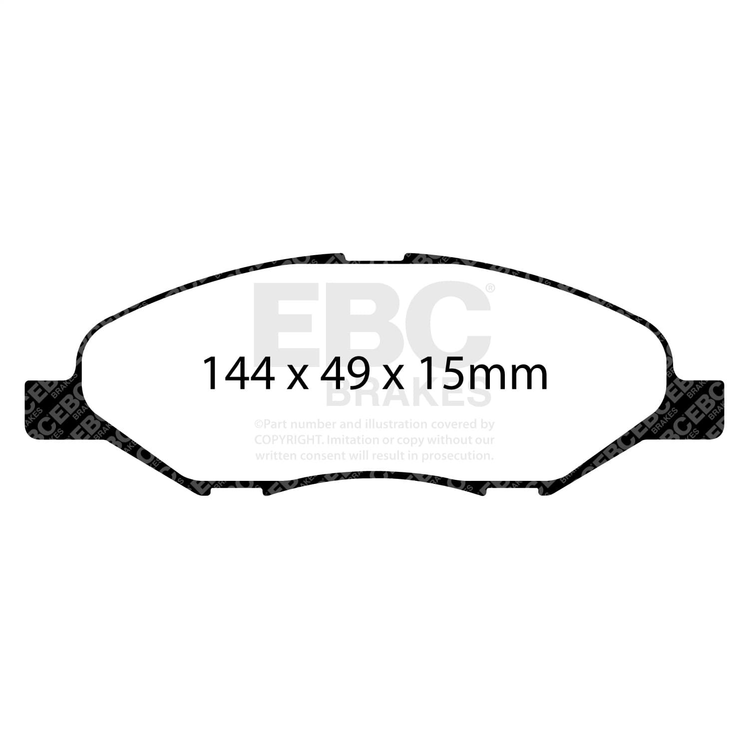 EBC Brakes - UD1345 - Disc Brake Pad image 2