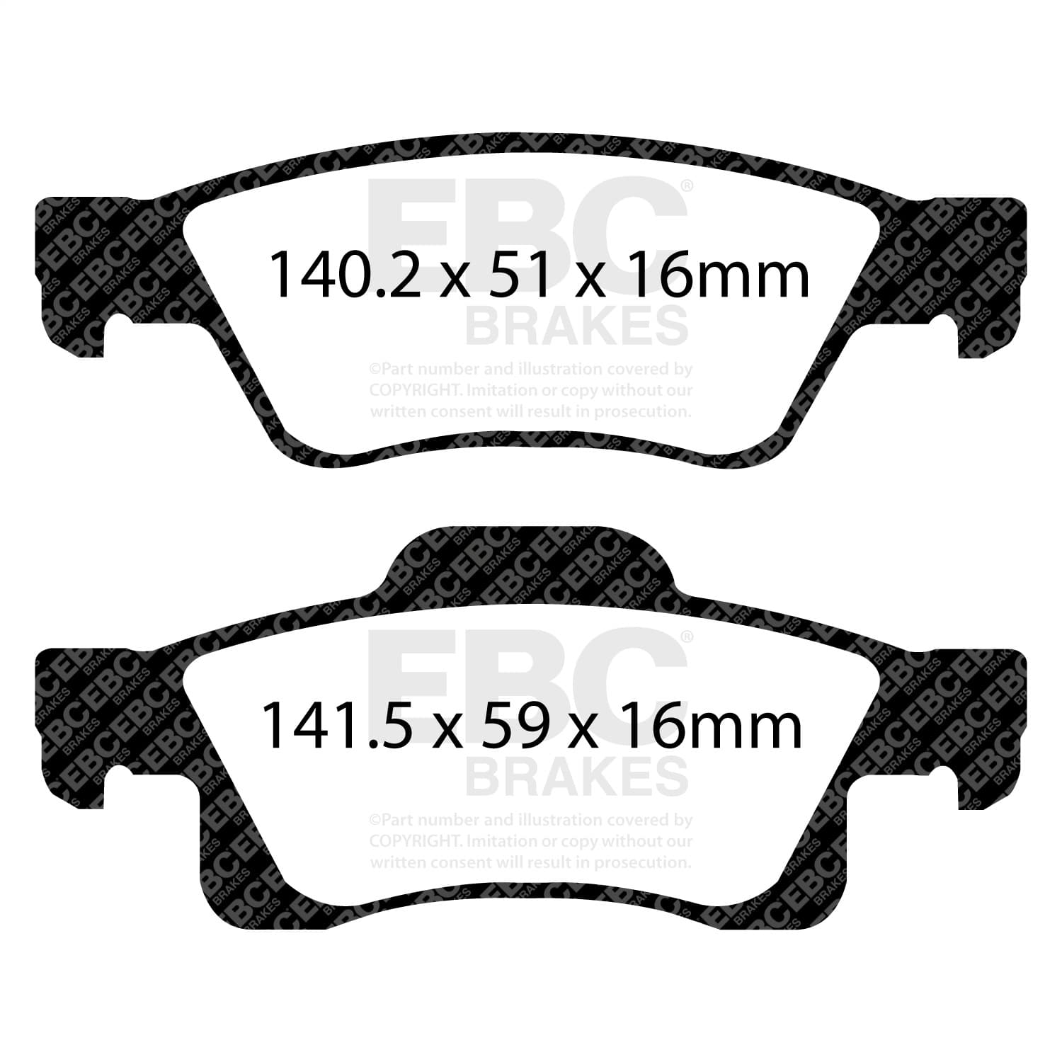 EBC Brakes - ED91872 - Disc Brake Pad image 3