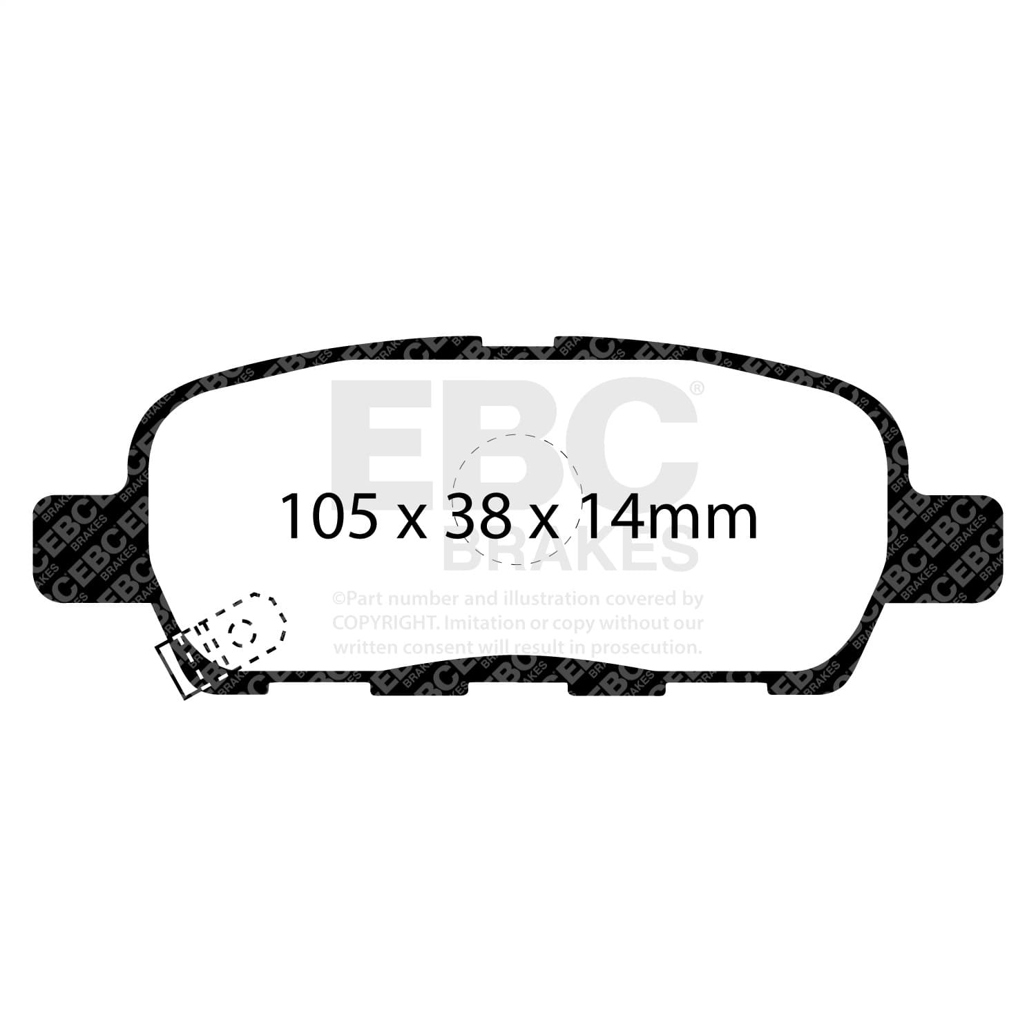 EBC Brakes - DP21955 - Disc Brake Pad image 2