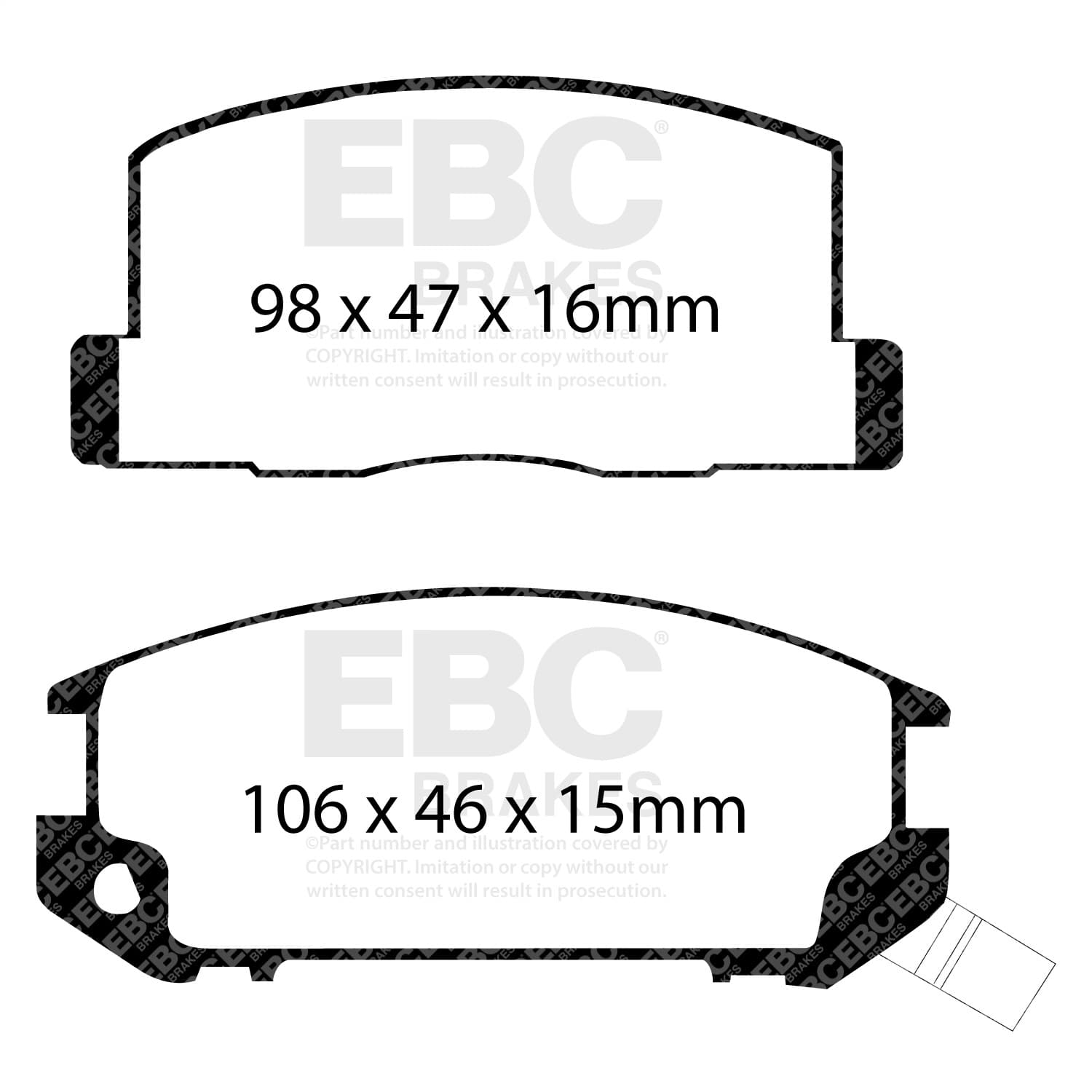 EBC Brakes - DP3602C - Disc Brake Pad image 2
