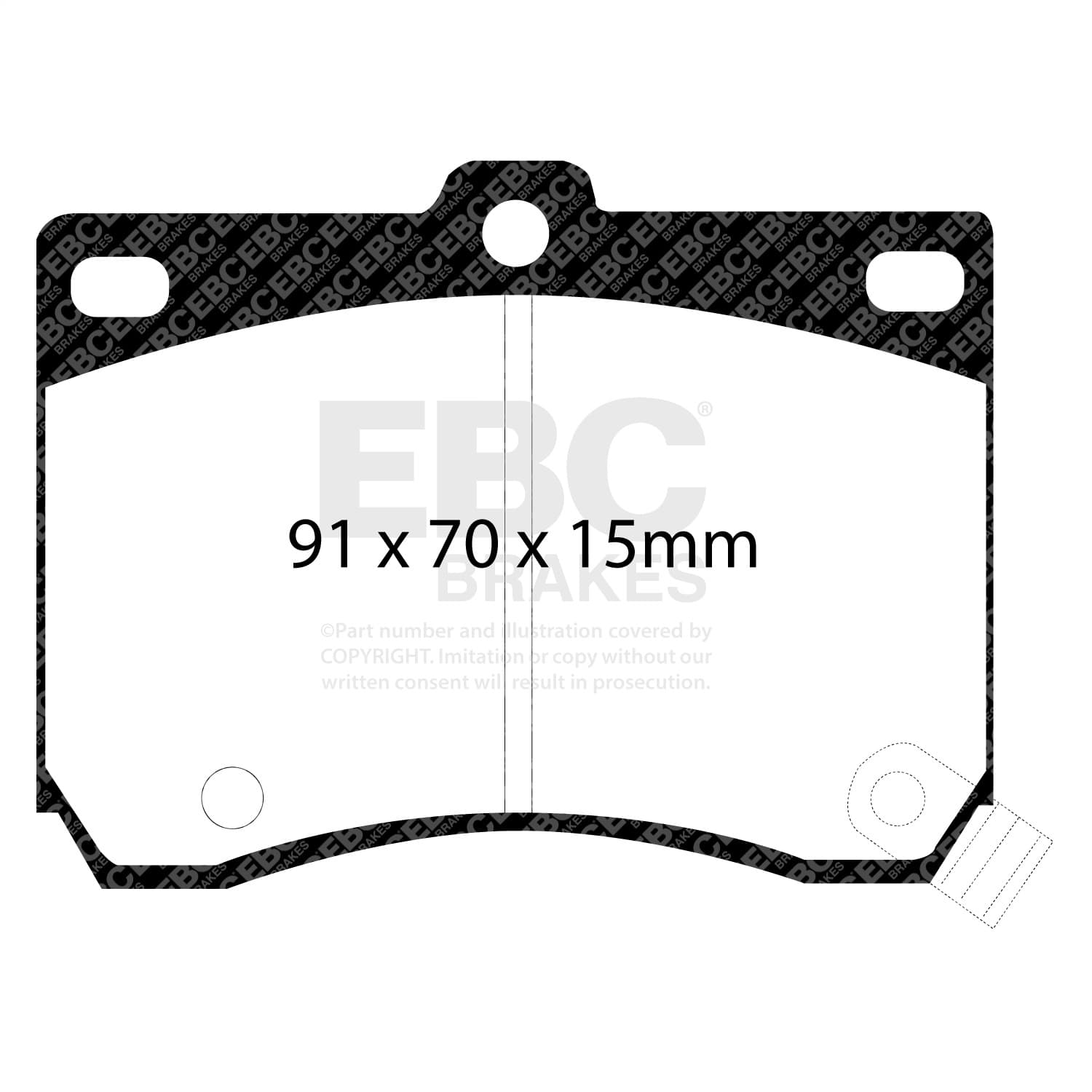 EBC Brakes - DP2824 - Disc Brake Pad image 3