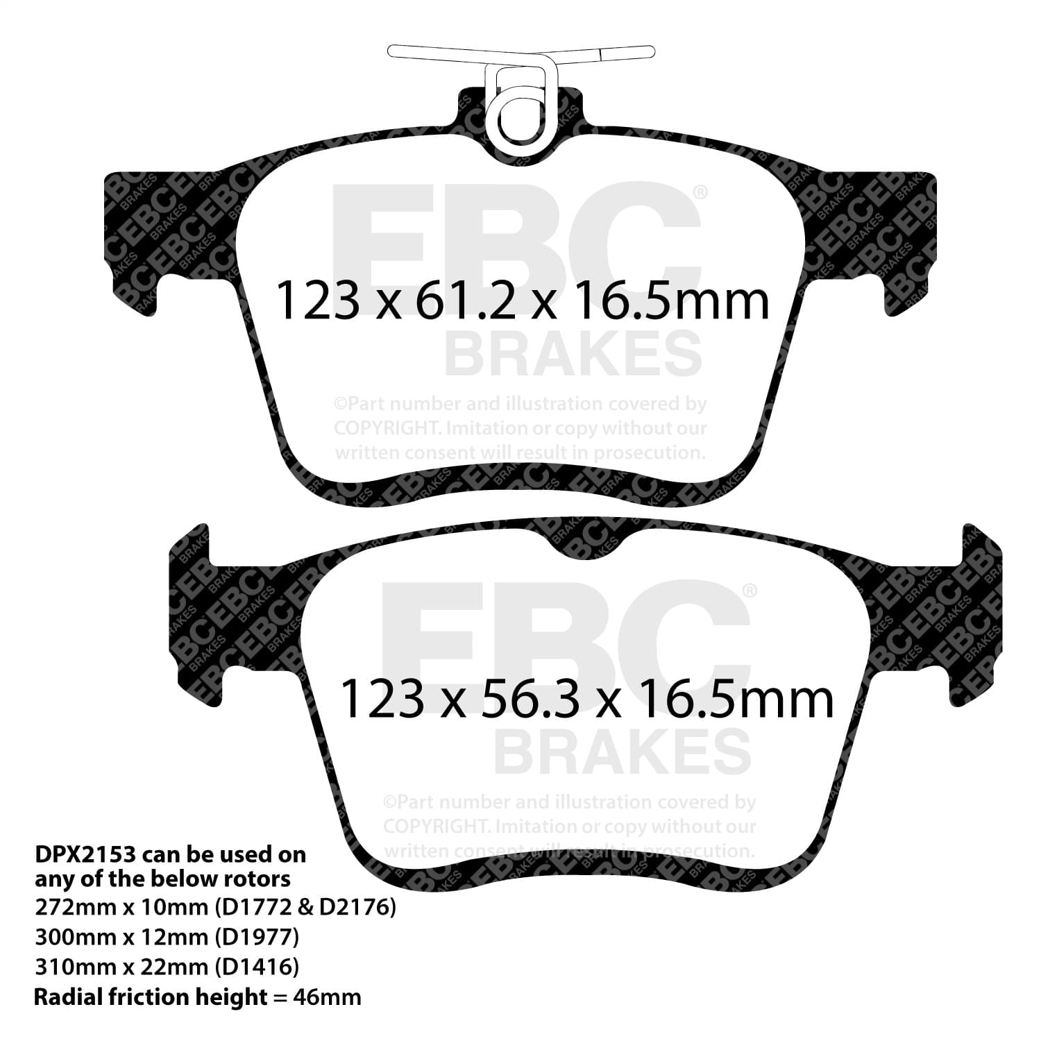 EBC Brakes - DP52153NDX - Disc Brake Pad image 3