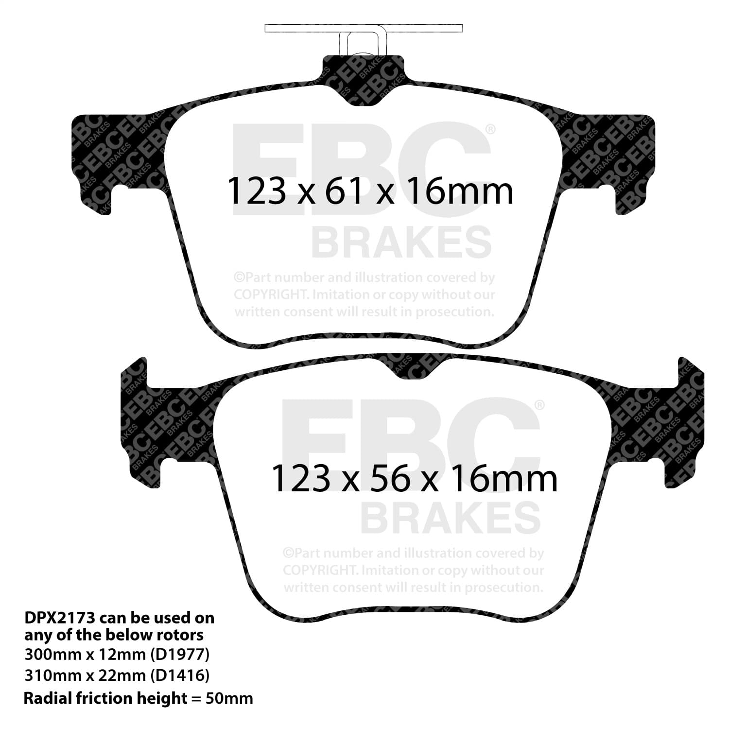 EBC Brakes - DP32173C - Disc Brake Pad image 2