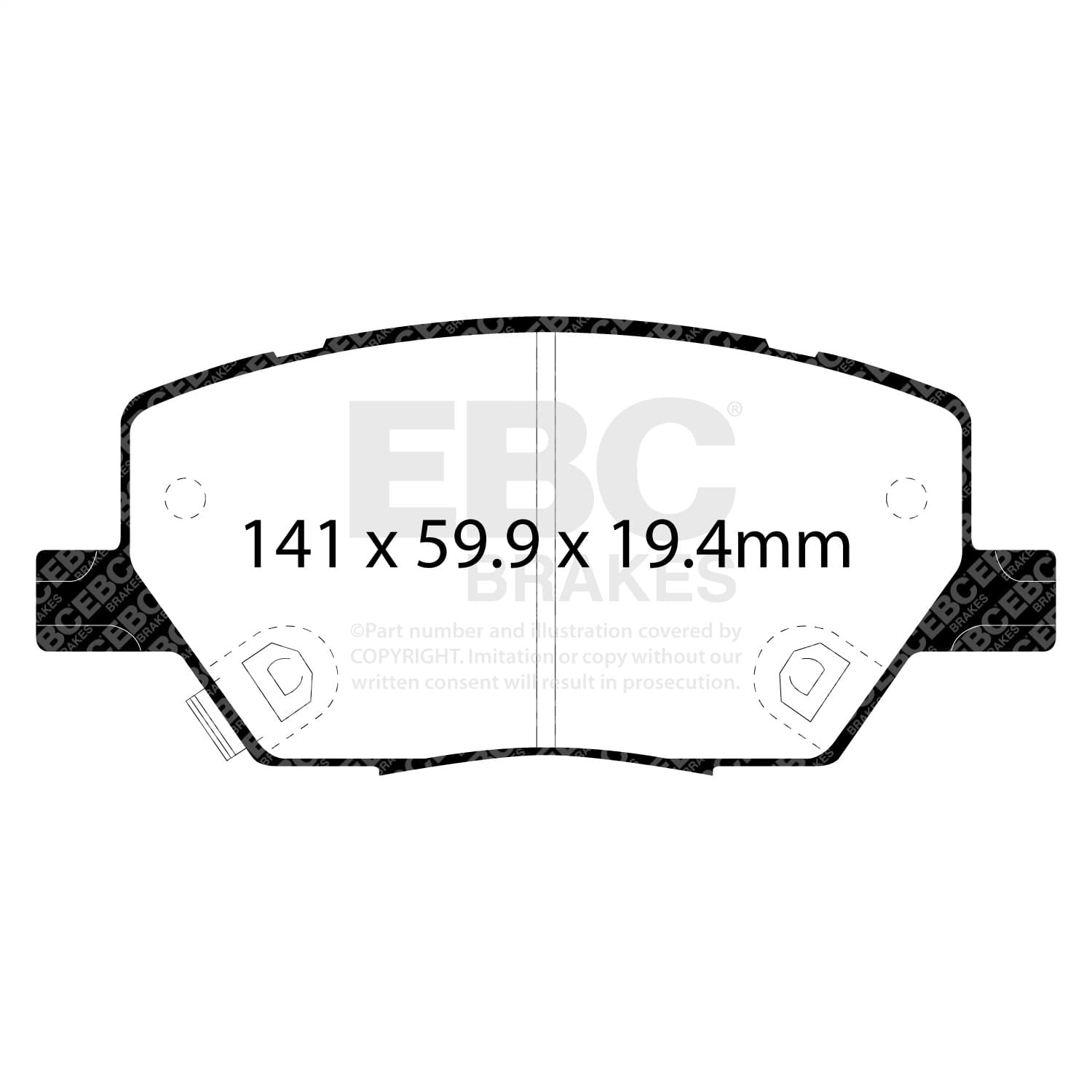 EBC Brakes - UD1811 - Disc Brake Pad image 2