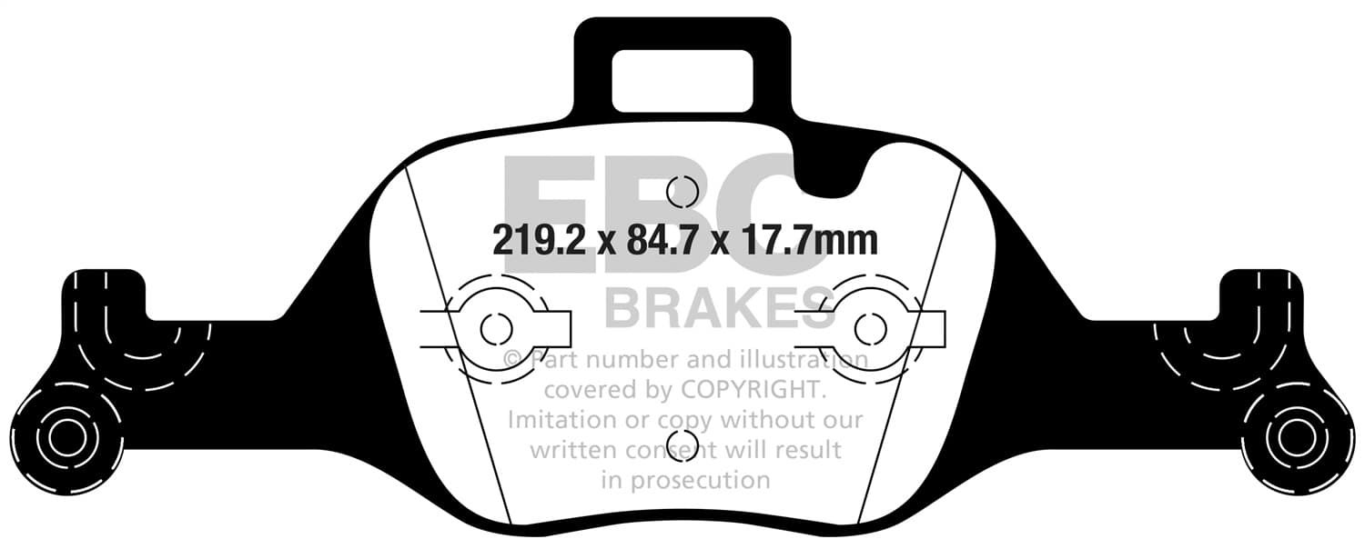 EBC Brakes - UD2060 - Disc Brake Pad image 2