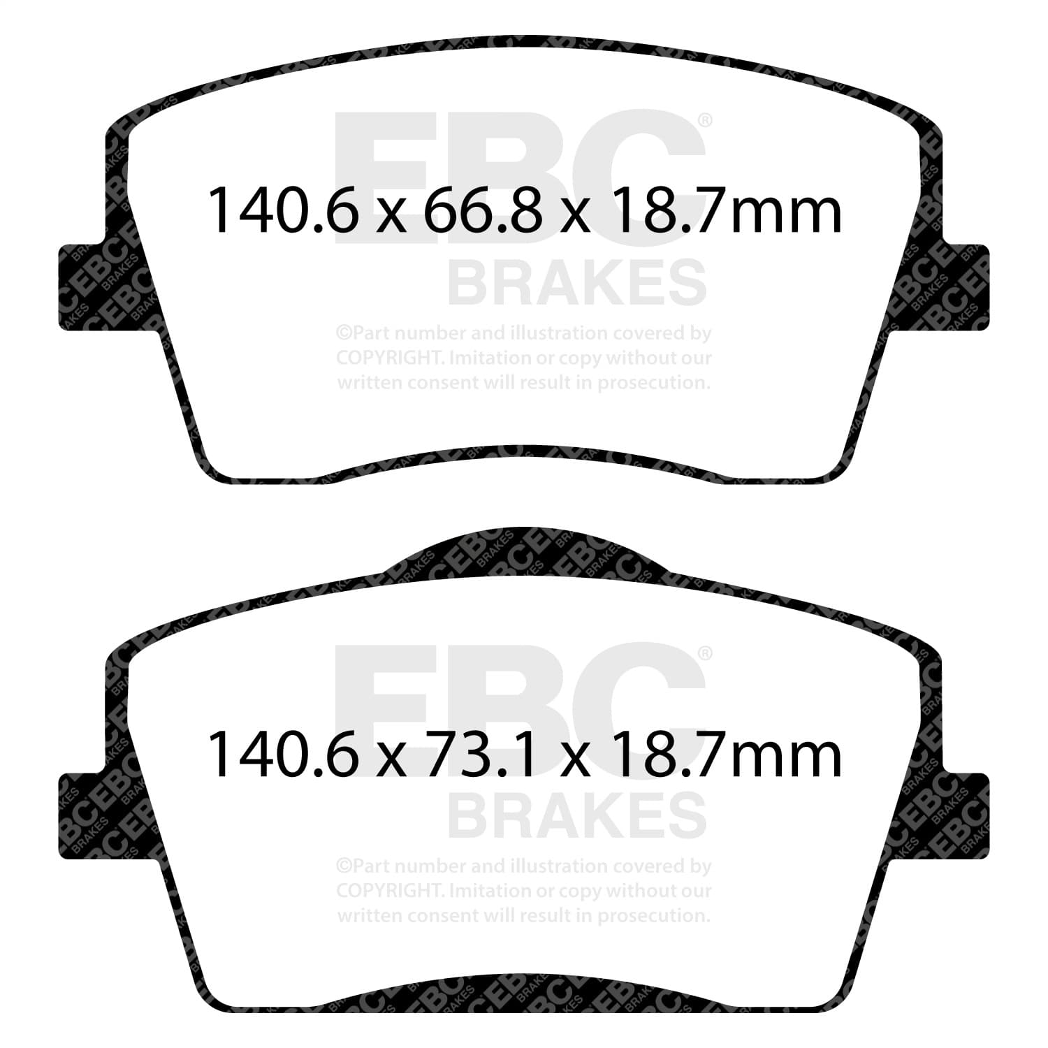 EBC Brakes - UD2137 - Disc Brake Pad image 2