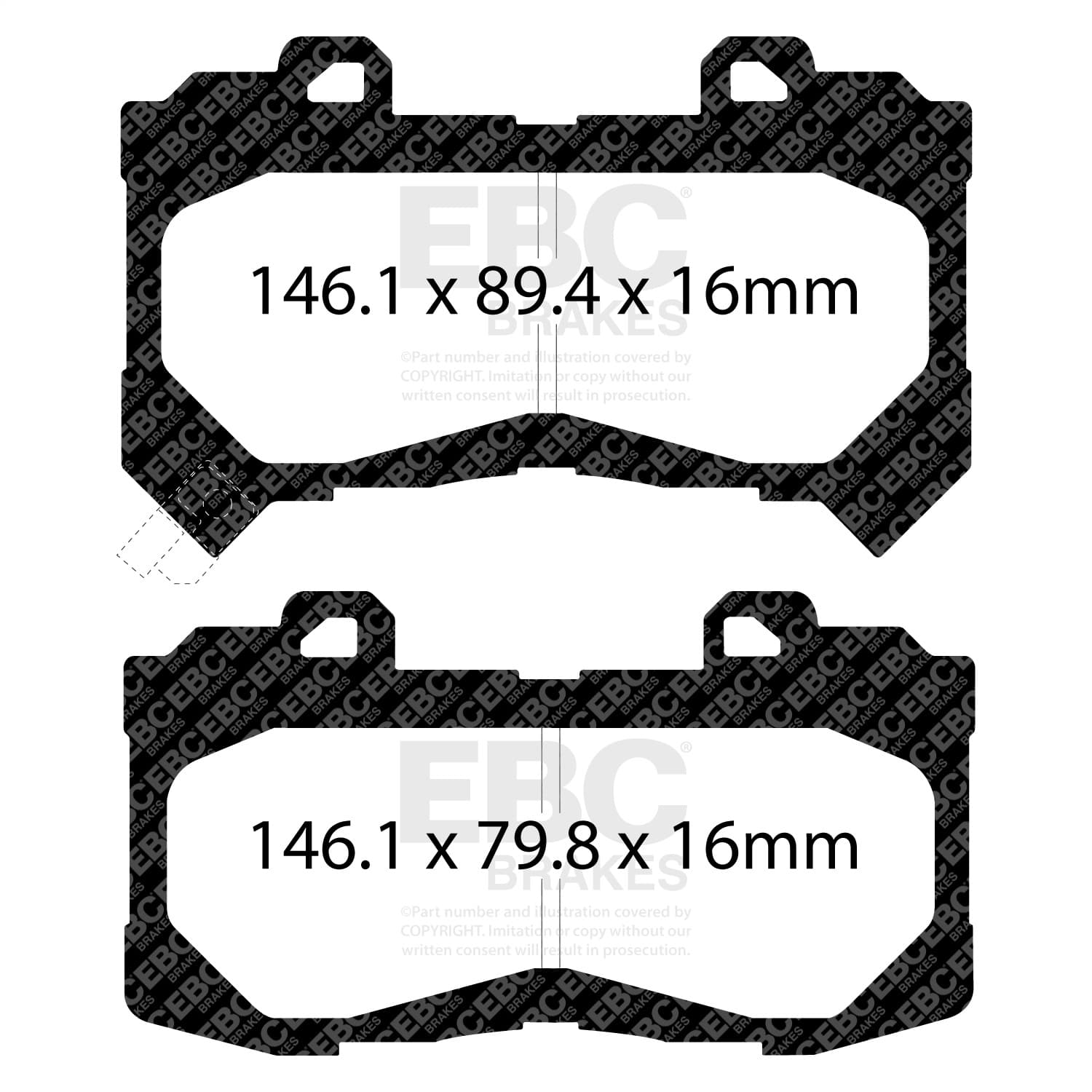 EBC Brakes - DP43044R - Disc Brake Pad image 2