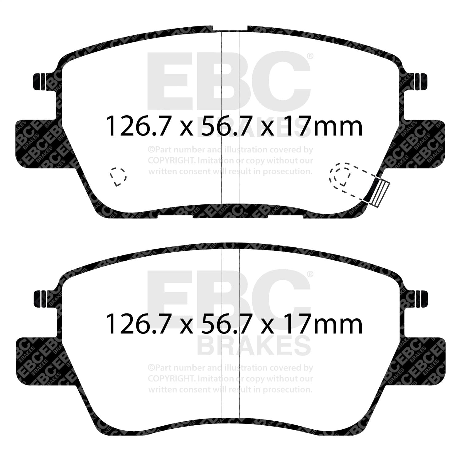 EBC Brakes - UD1844 - Disc Brake Pad image 2
