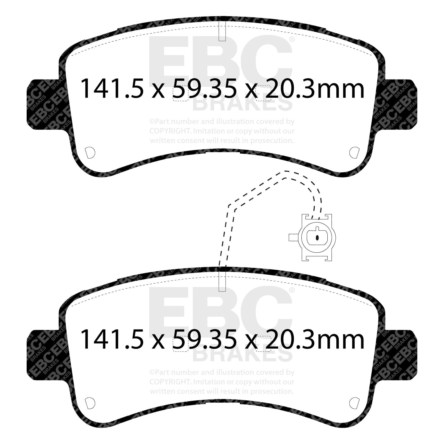 EBC Brakes - UD1746 - Disc Brake Pad image 2