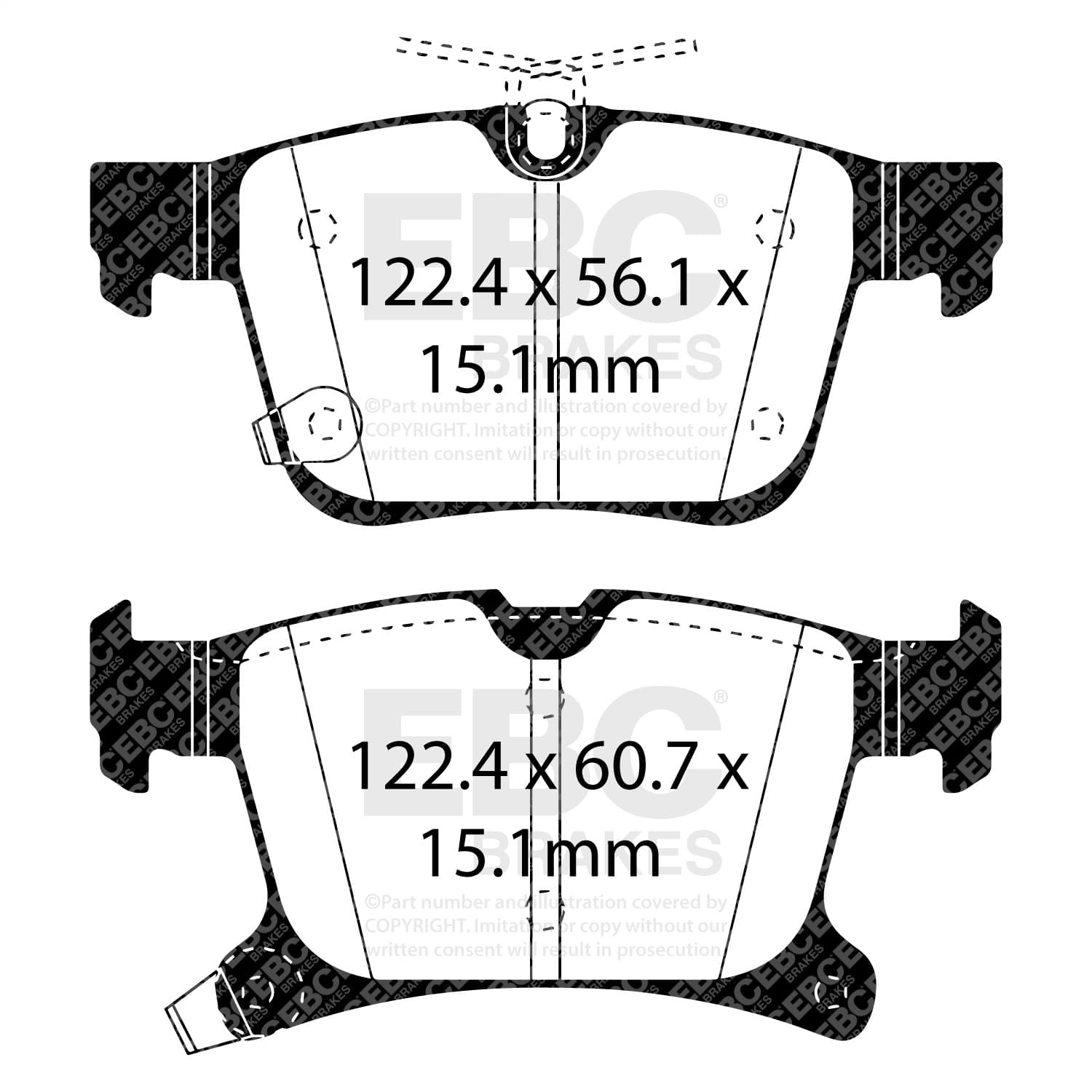 EBC Brakes - UD1901 - Disc Brake Pad image 3