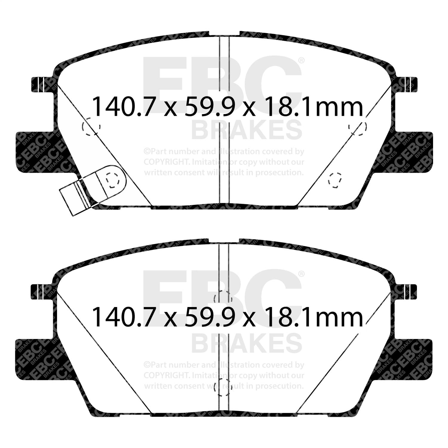 EBC Brakes - DP23068 - Disc Brake Pad image 2