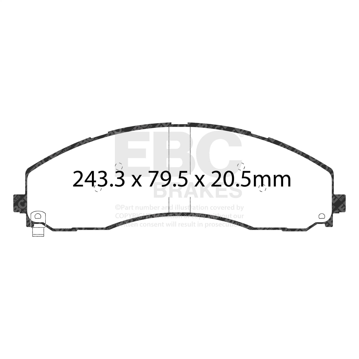 EBC Brakes - ED93078 - Disc Brake Pad image 2