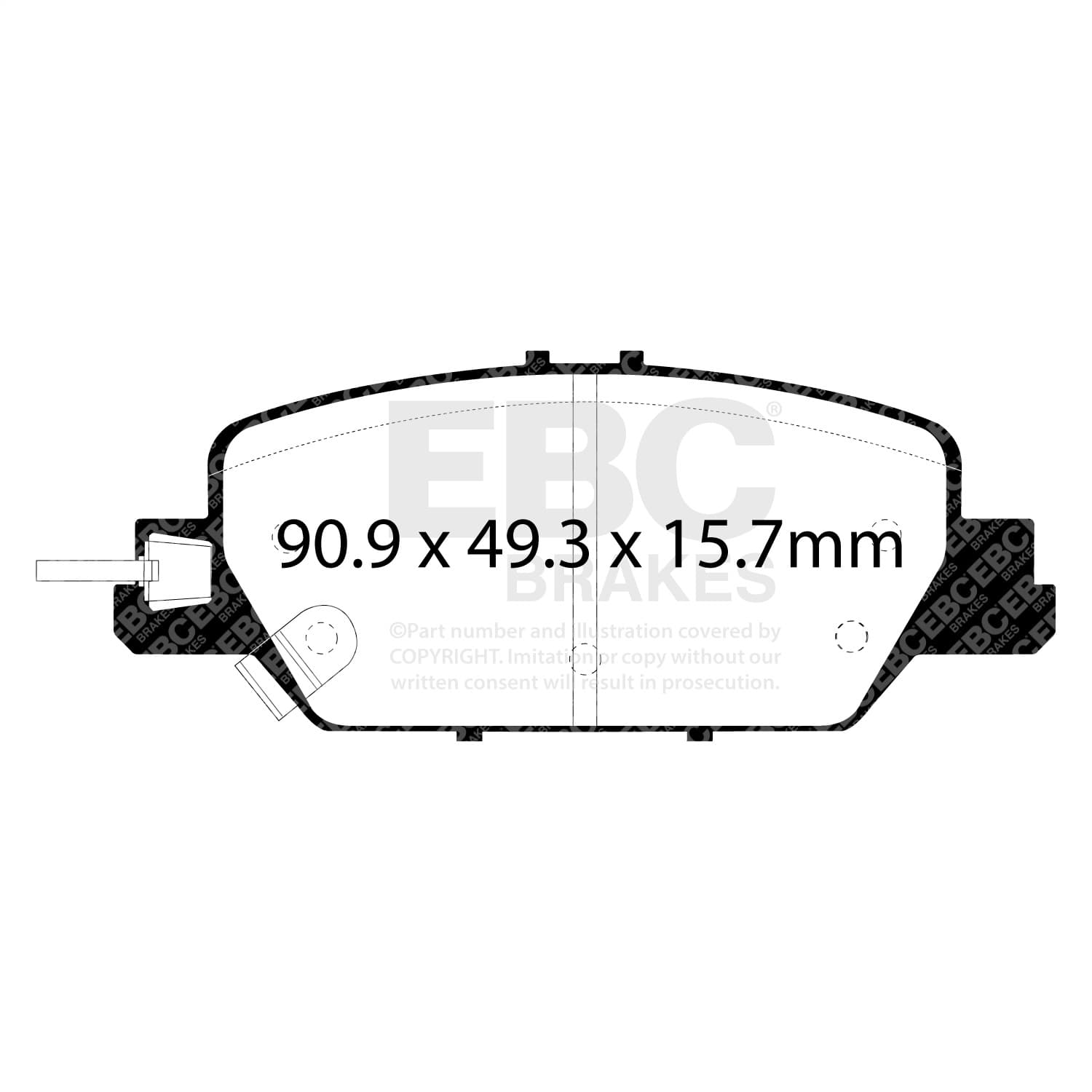 EBC Brakes - DP43085R - Disc Brake Pad image 3