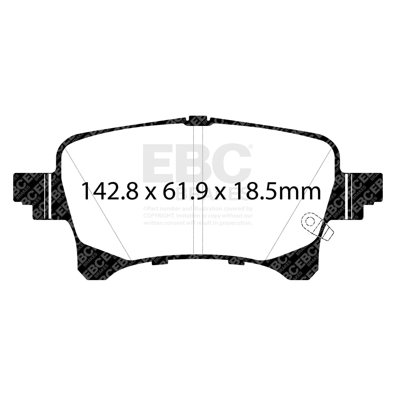 EBC Brakes - ED93093 - Disc Brake Pad image 1