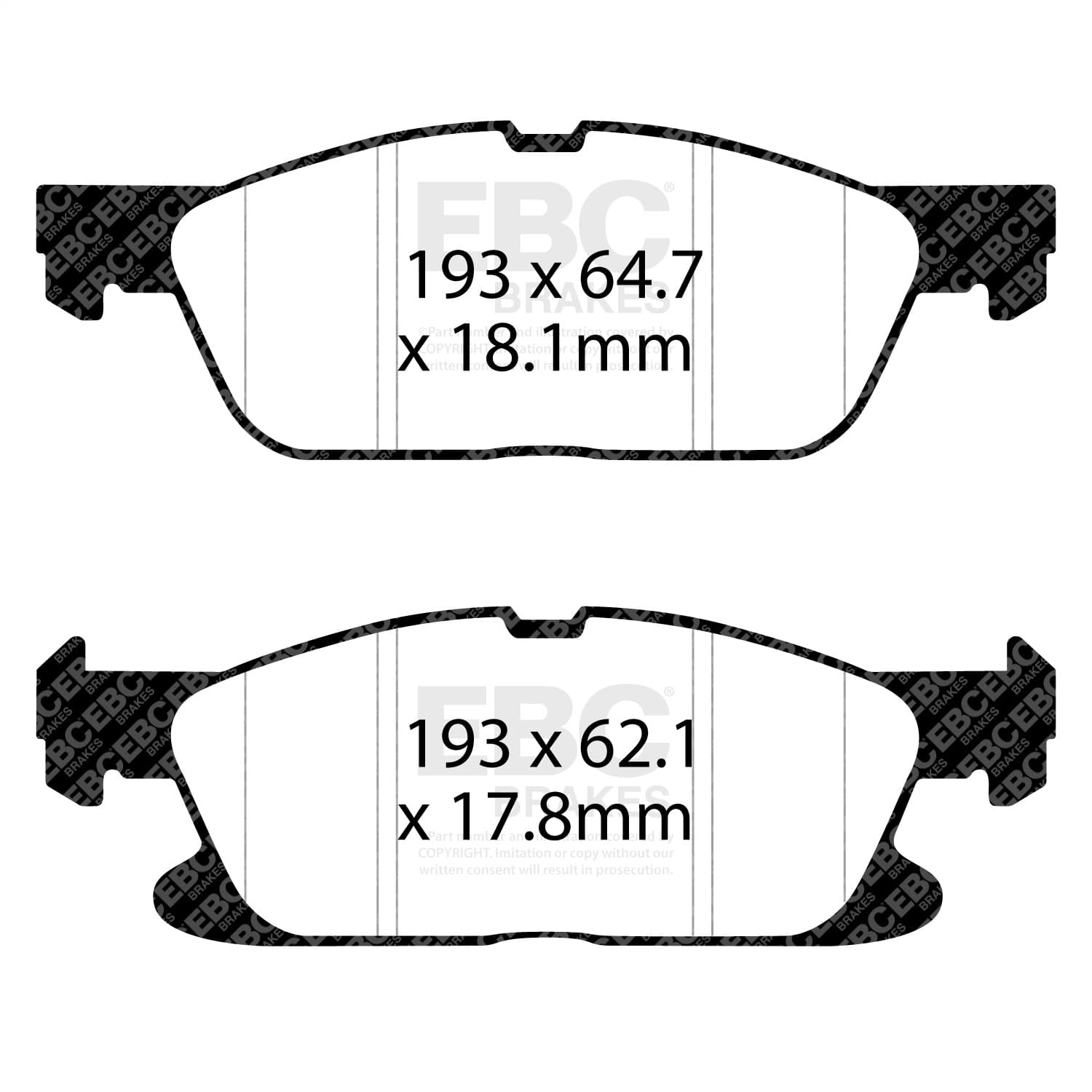 EBC Brakes - DP43100R - Disc Brake Pad image 1