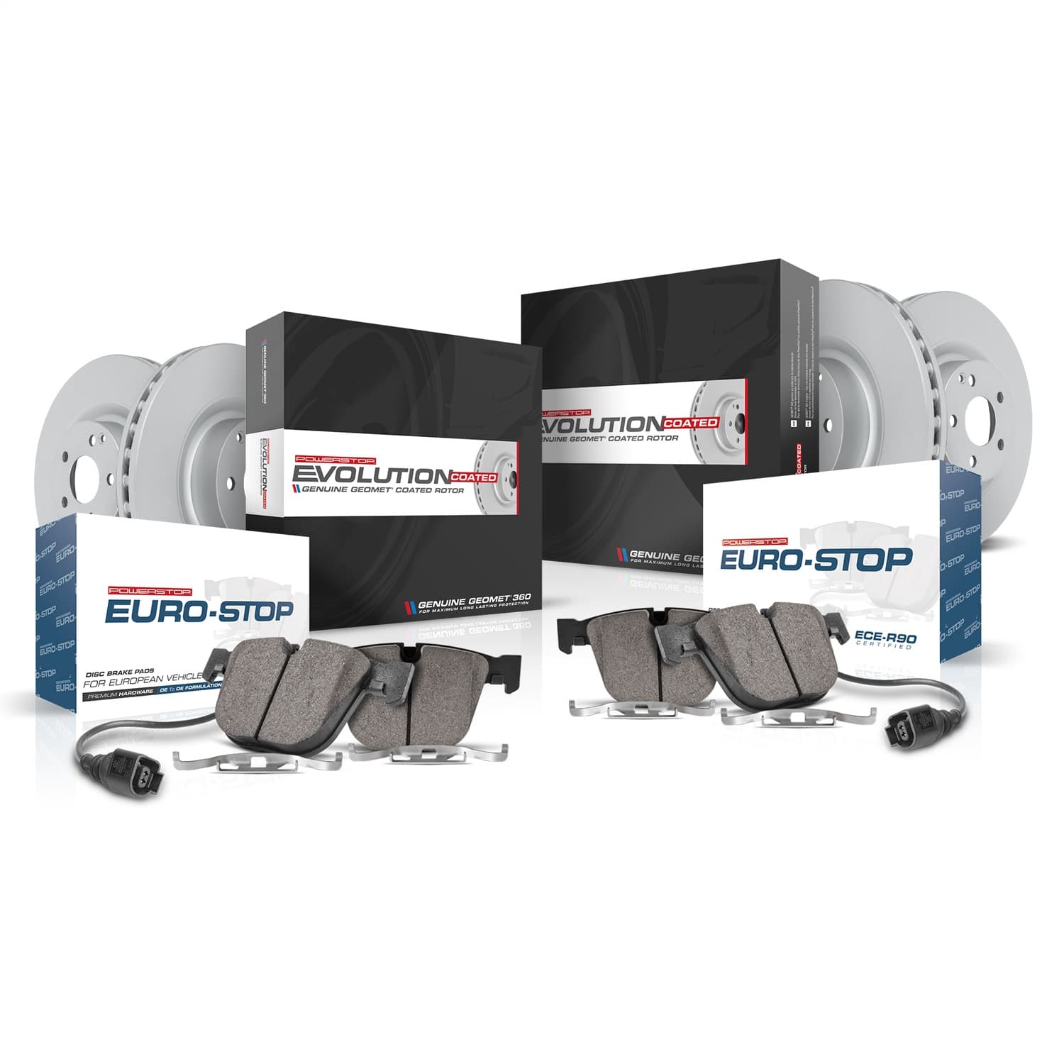 Power Stop - ESK7253 - Front and Rear - Disc Brake Pad and Rotor Kit image 2