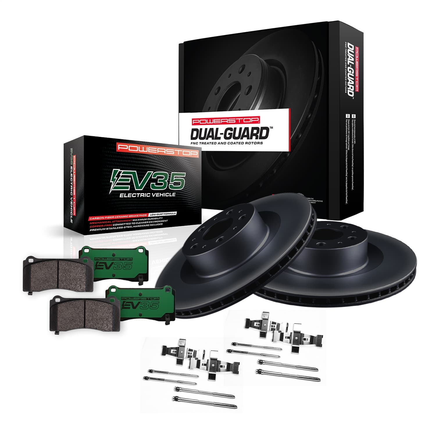 Power Stop - EVK8112 - Front - Disc Brake Pad and Rotor Kit image 2