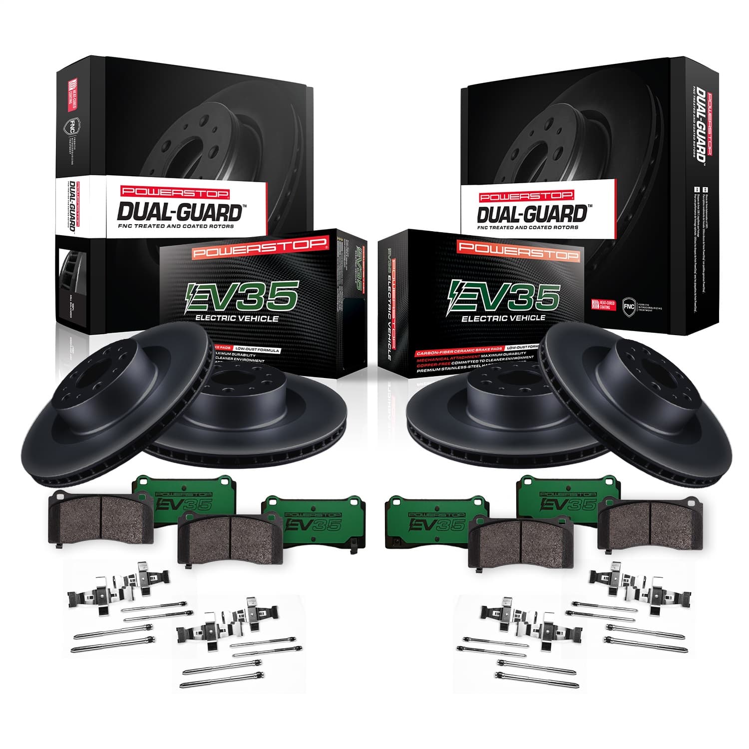 Power Stop - EVK6797 - Front and Rear - Disc Brake Pad and Rotor Kit image 2
