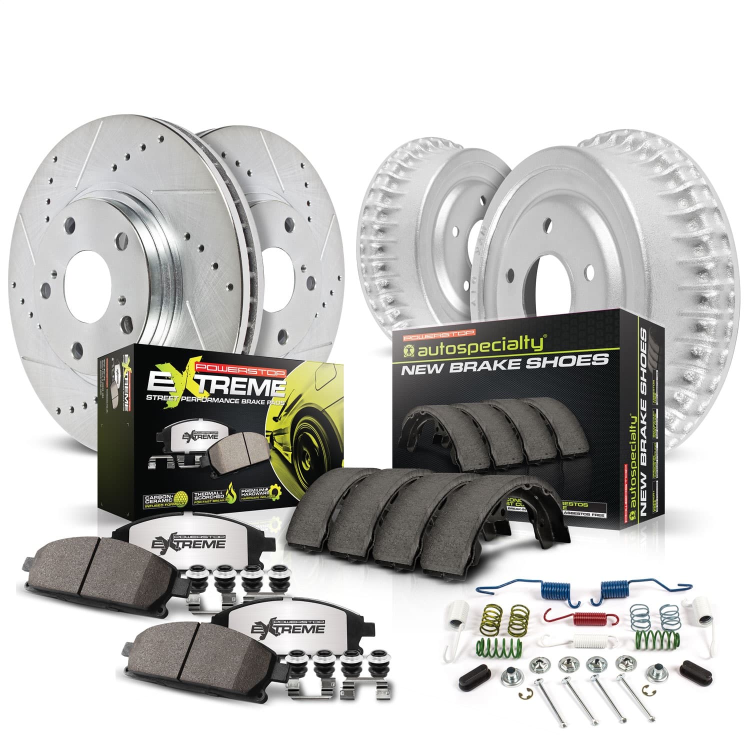 Power Stop - K15023DK-26 - Complete Vehicle Disc/Drum Brake Kit image 1