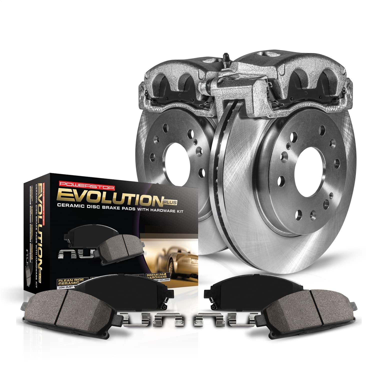 Power Stop - KCOE4599 - Front - Disc Brake Pad/Caliper and Rotor Kit image 2