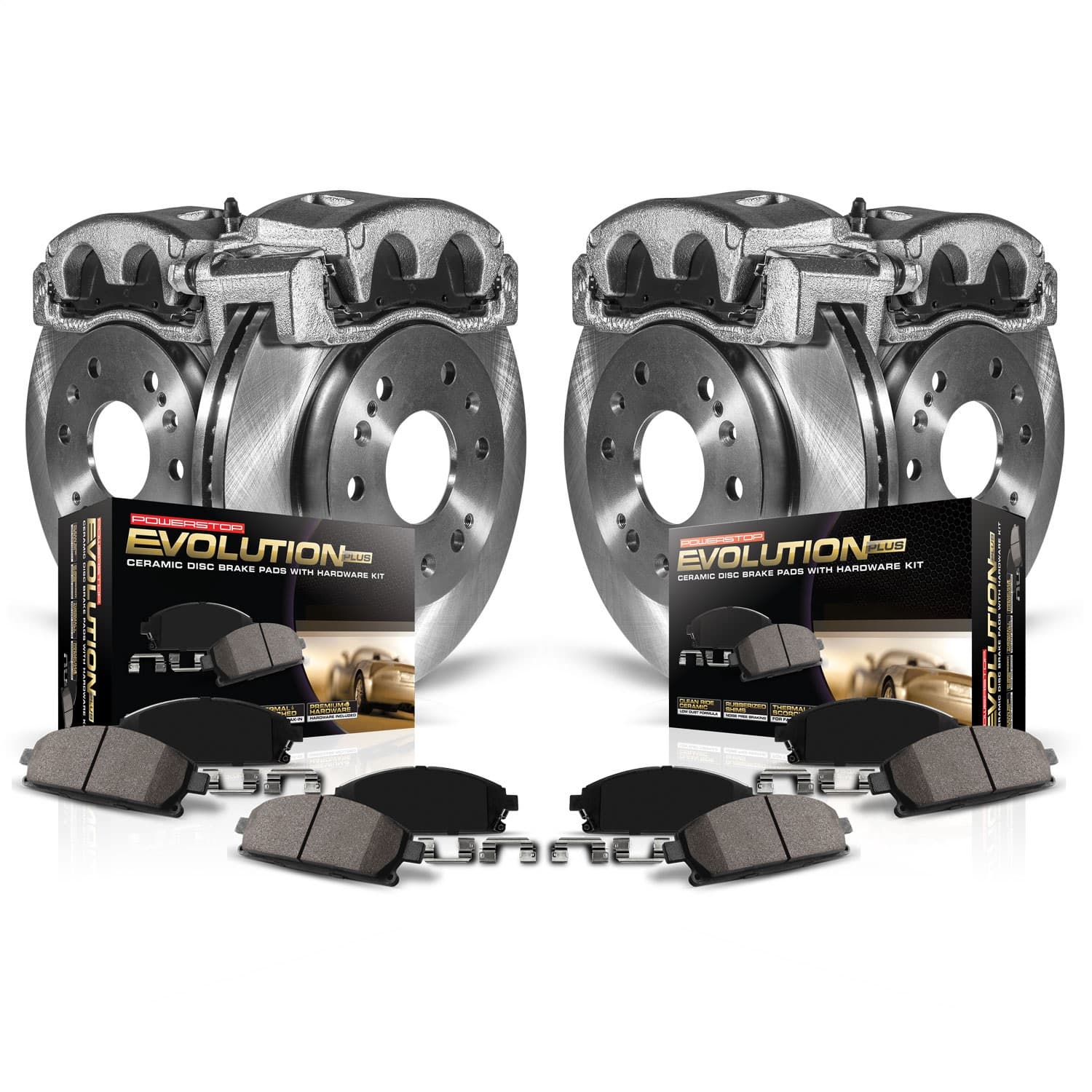 Power Stop - KCOE6992 - Front and Rear - Disc Brake Pad/Caliper and Rotor Kit image 2