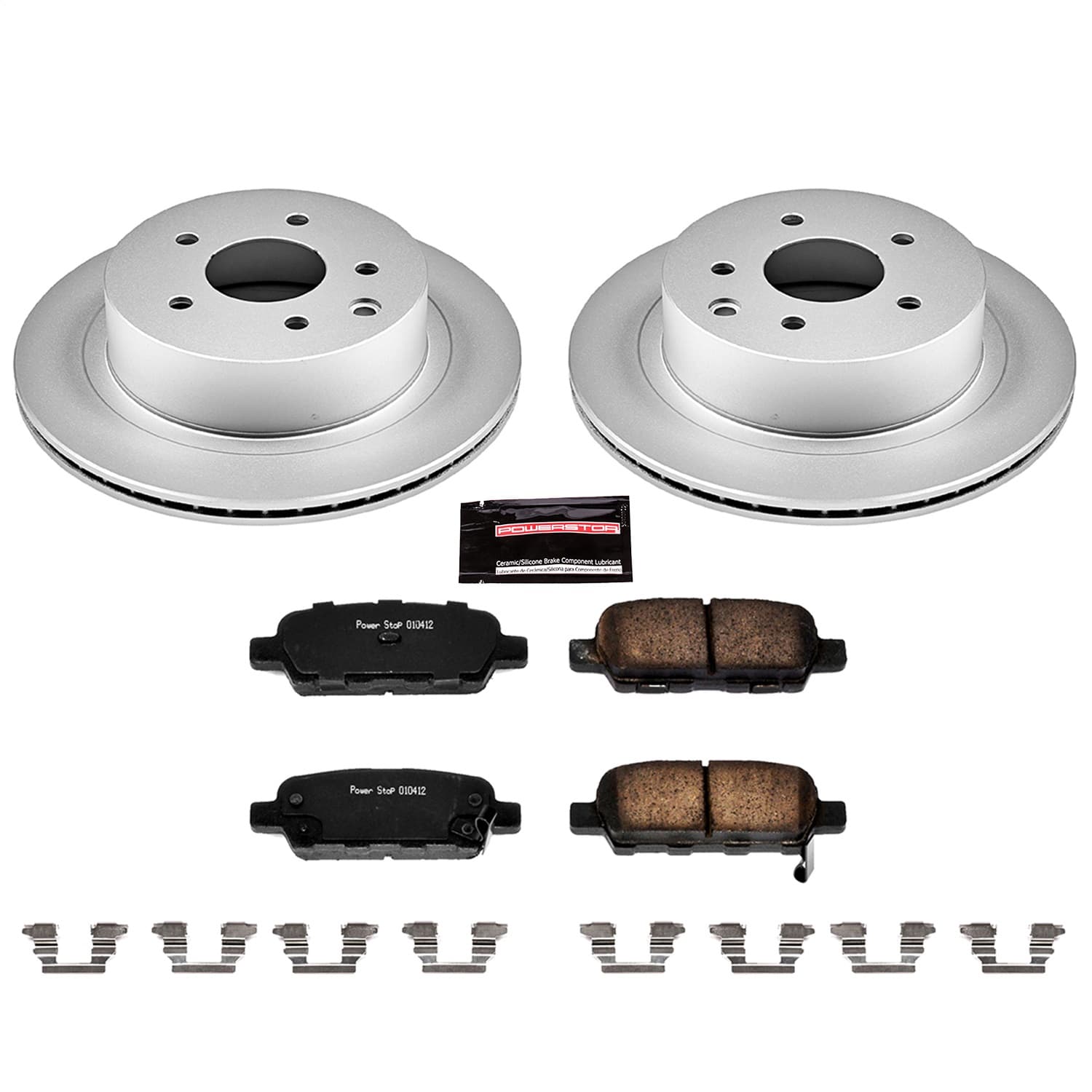 Power Stop - CRK103 - Rear - Disc Brake Pad and Rotor Kit image 1