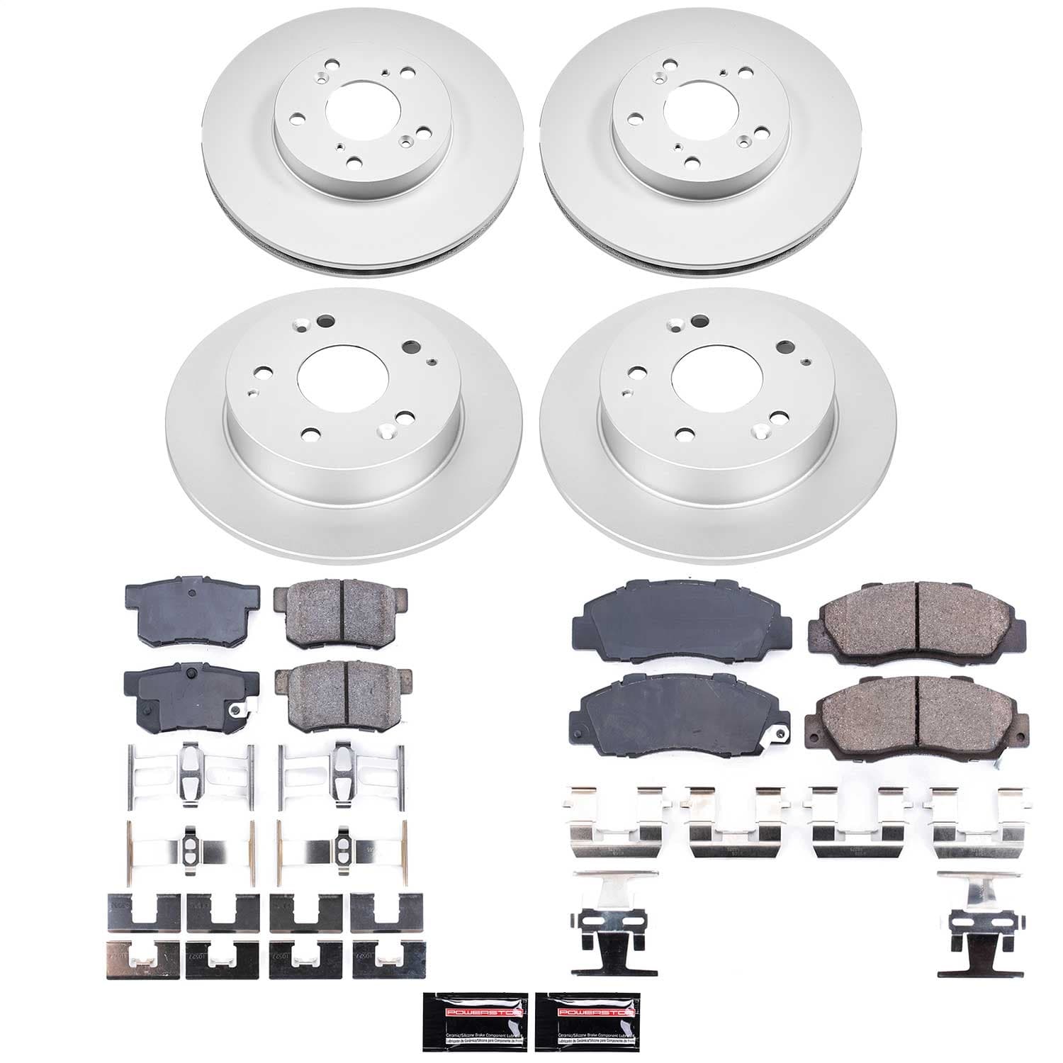 Power Stop - CRK1042 - Front and Rear - Disc Brake Pad and Rotor Kit image 1