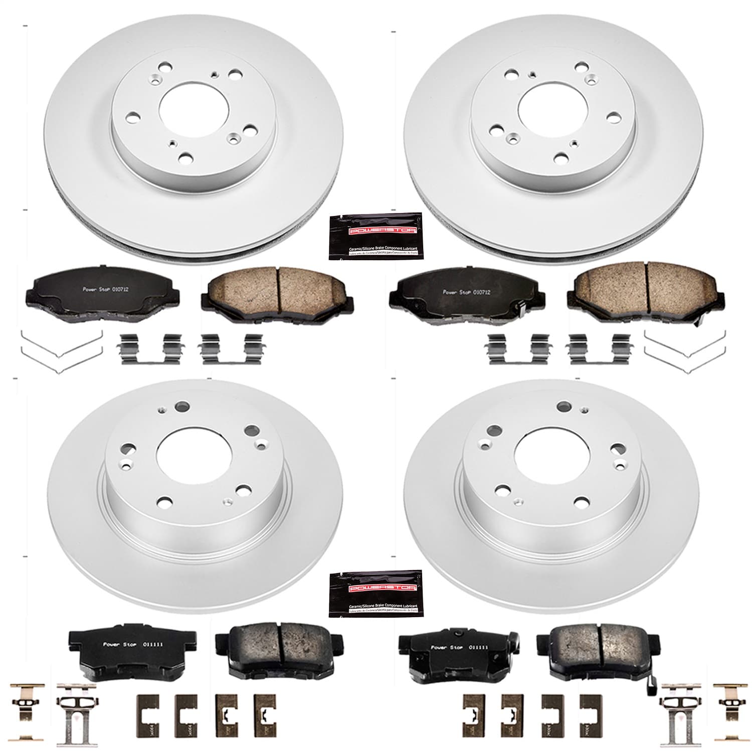 Power Stop - CRK1047 - Front and Rear - Disc Brake Pad and Rotor Kit image 1