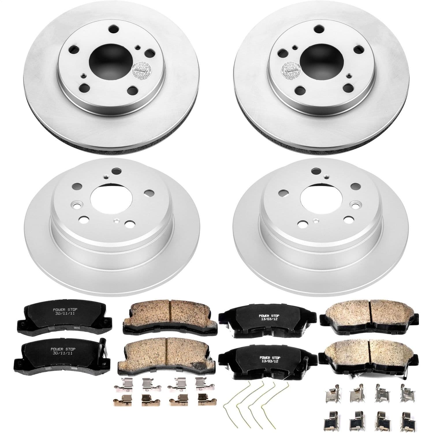 Power Stop - CRK1053 - Front and Rear - Disc Brake Pad and Rotor Kit image 1