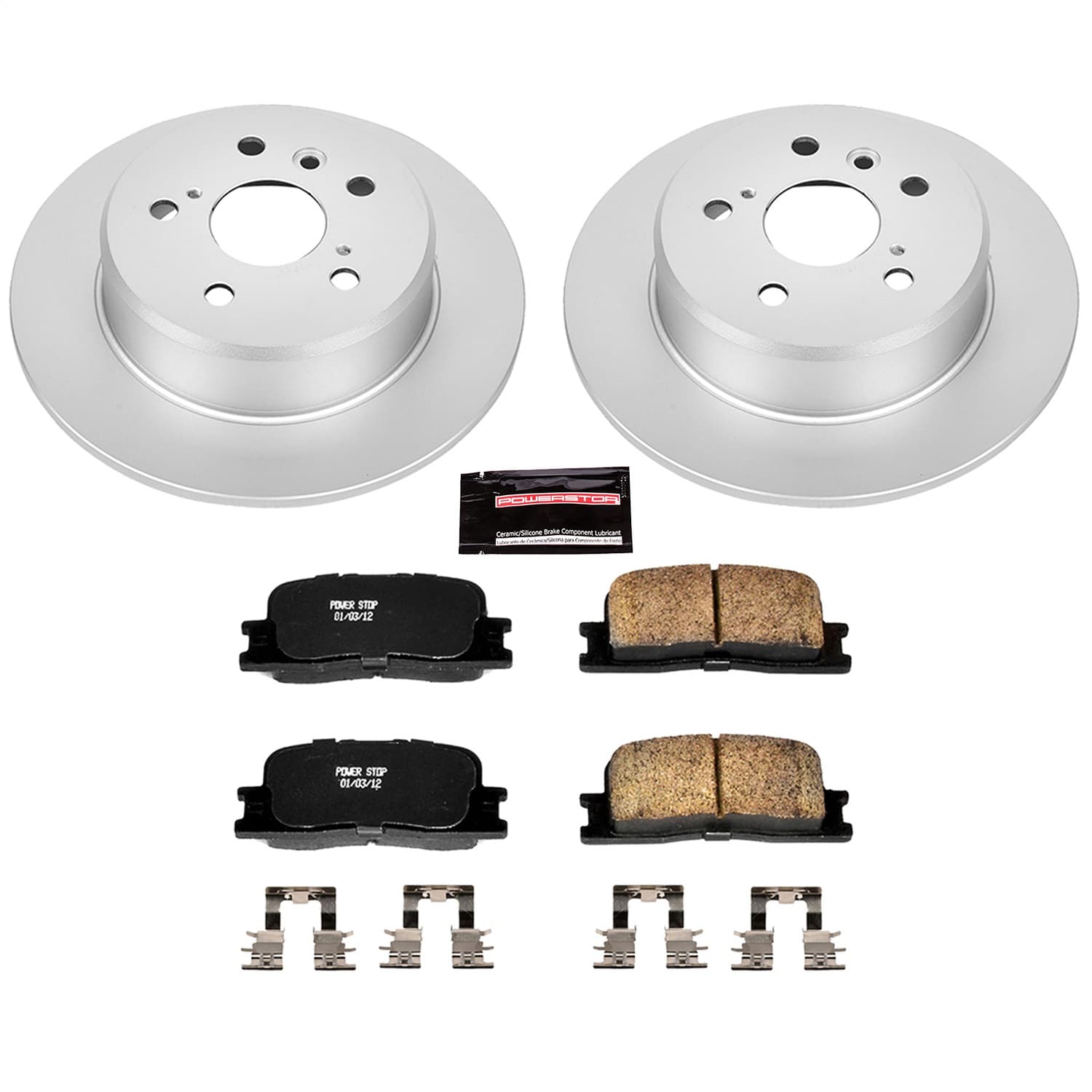 Power Stop - CRK1069 - Rear - Disc Brake Pad and Rotor Kit image 1